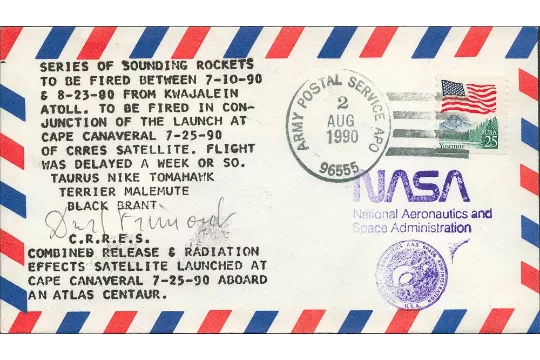 Astronaut Dick Frimout signed NASA series of Sounding rockets FDC