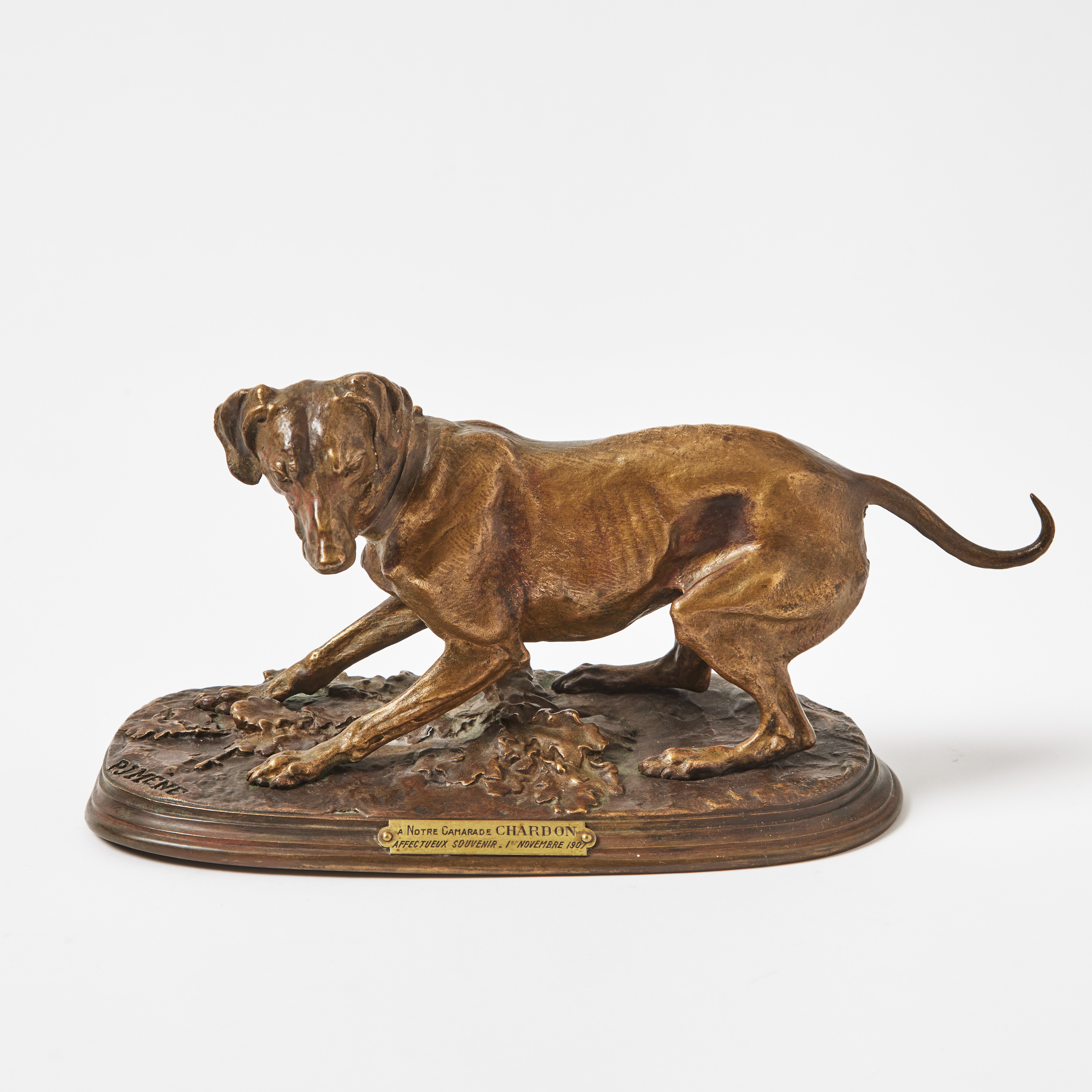 PIERRE -JULES MÊNE (1810-1879). "Chien Braque (Tom)".