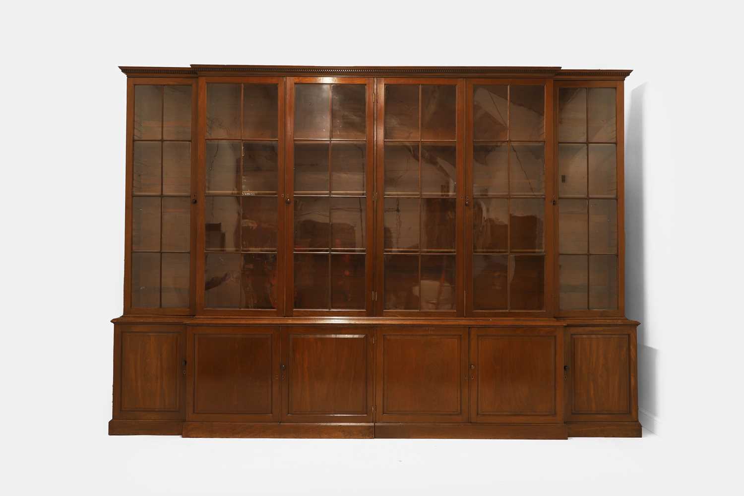 A large George III mahogany library bookcase early 19th century