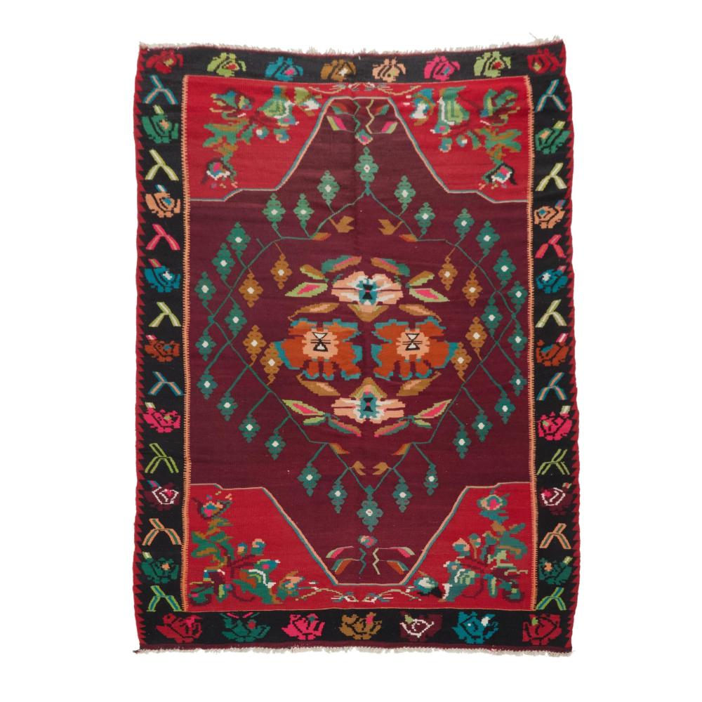 Turkish Bessarabian Design Kelim Carpet, c.1970