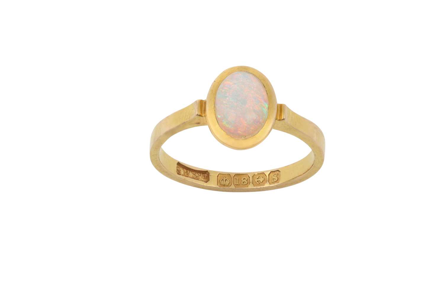 An 18 Carat Gold Opal Ring