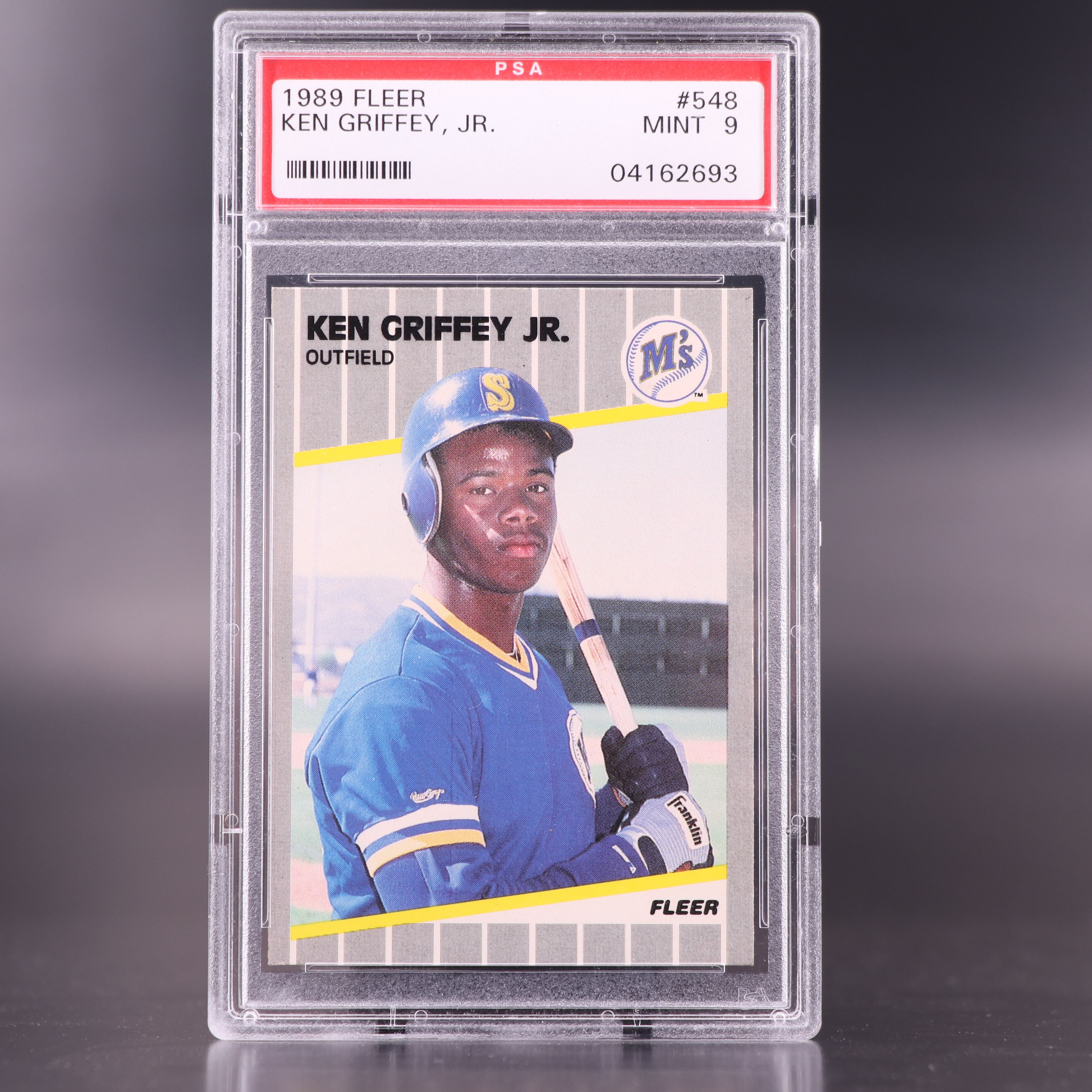 1989 Fleer Ken Griffey Jr. Rookie Baseball Card Graded PSA 9