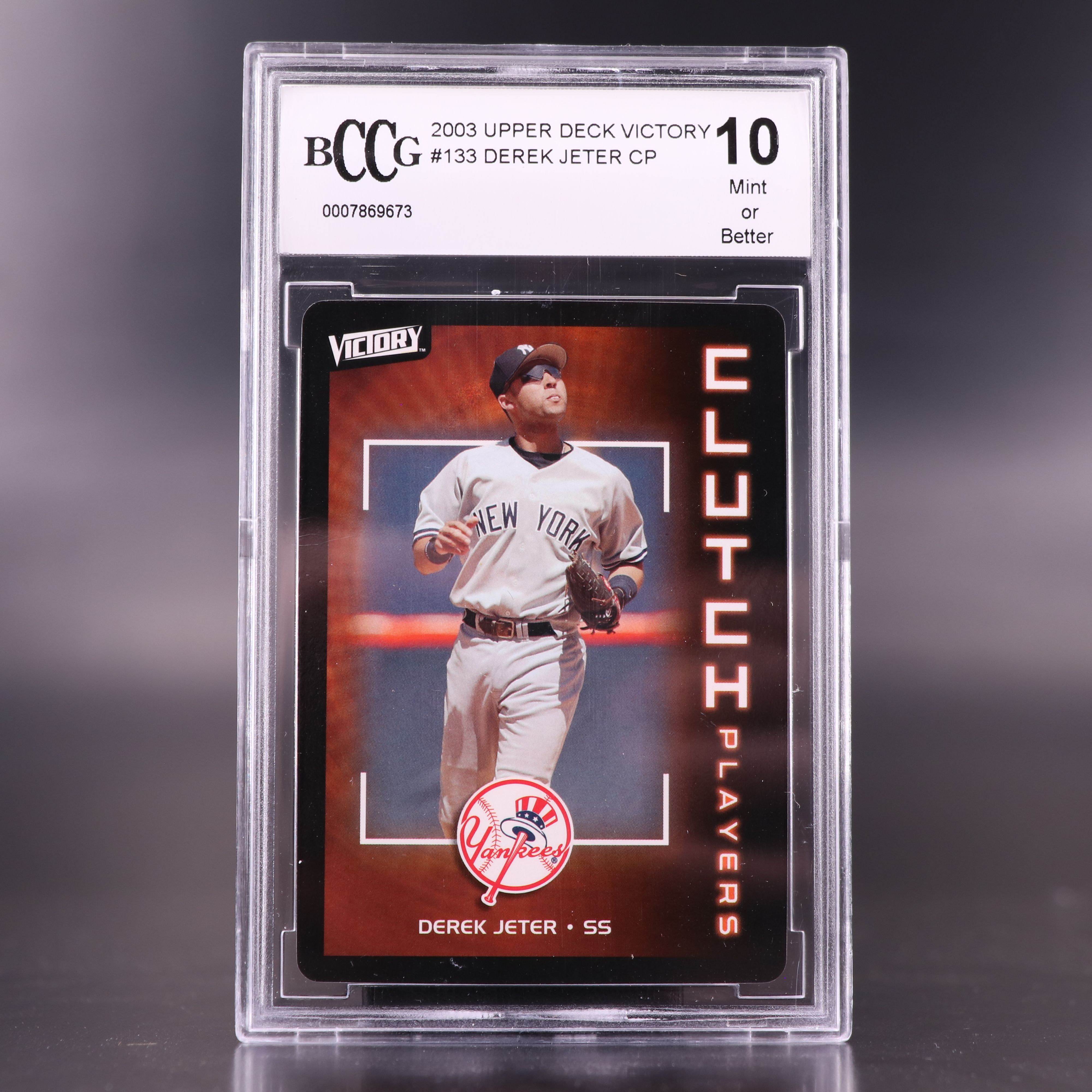 2003 Upper Deck Victory Derek Jeter Clutch Players Baseball Card Graded BCCG 10