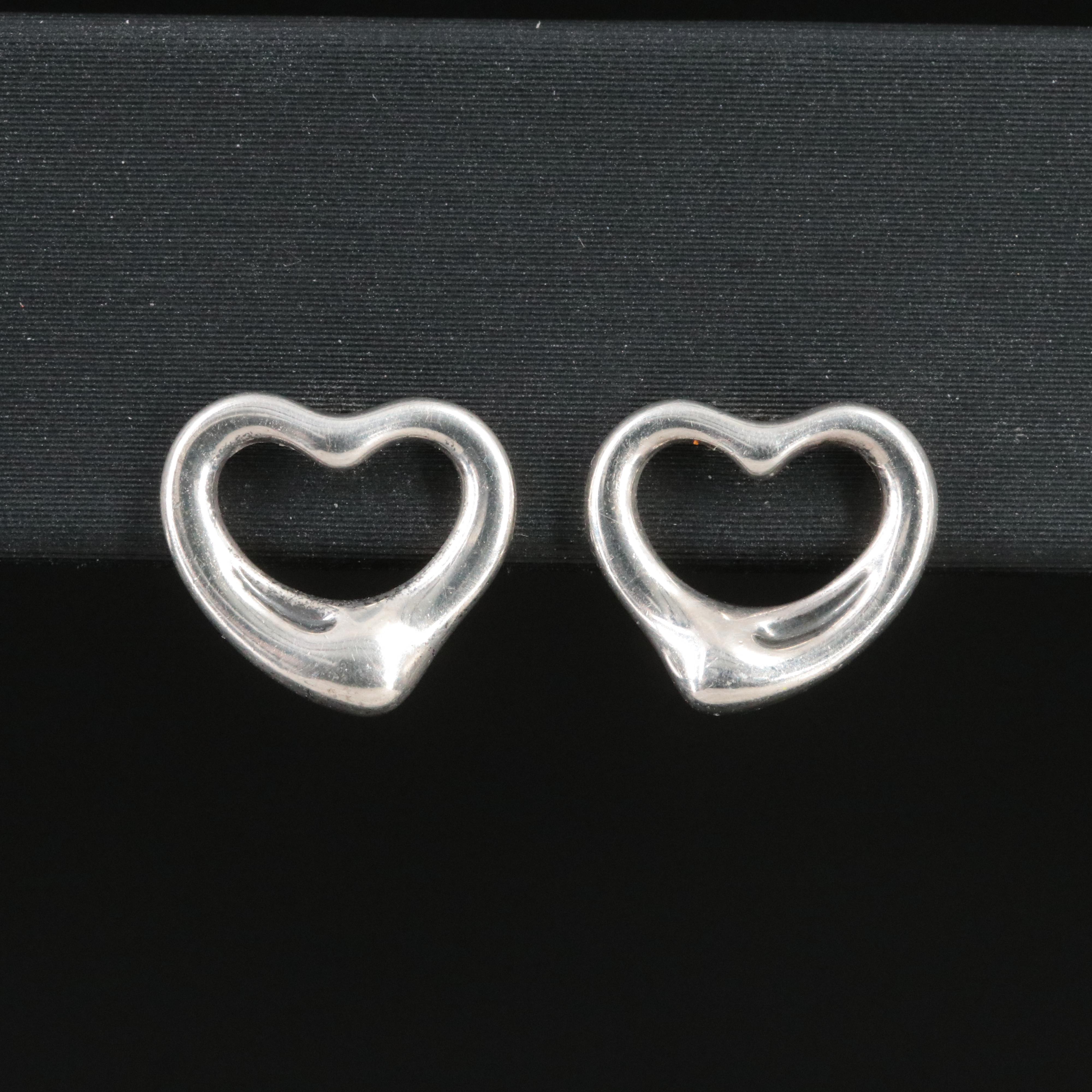 Elsa Peretti for Tiffany & Co. Open Heart Sterling Earrings