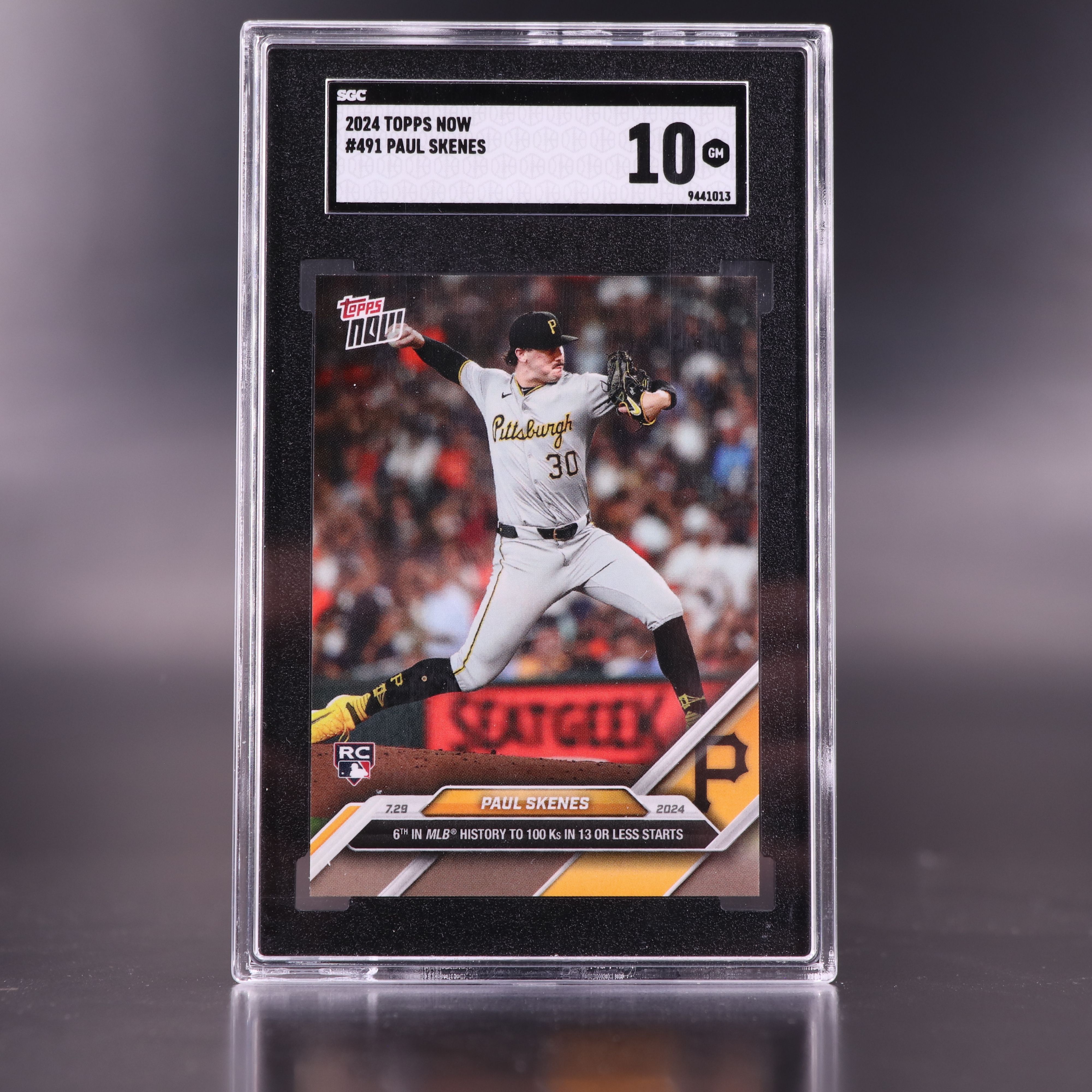2024 Topps Now Paul Skenes Rookie Baseball Card Graded SGC 10