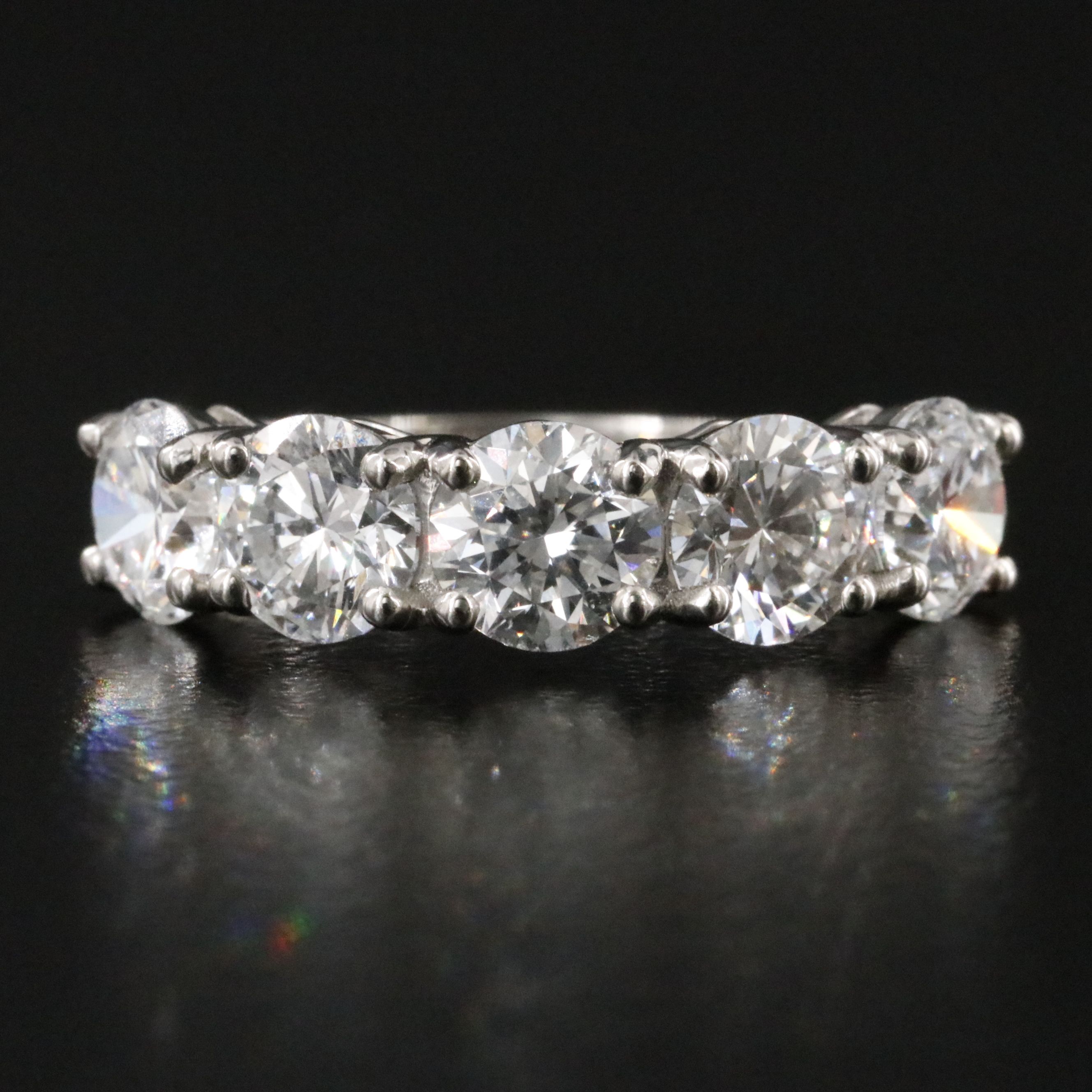 Platinum 2.77 CTW Lab Grown Diamond Half Eternity Band