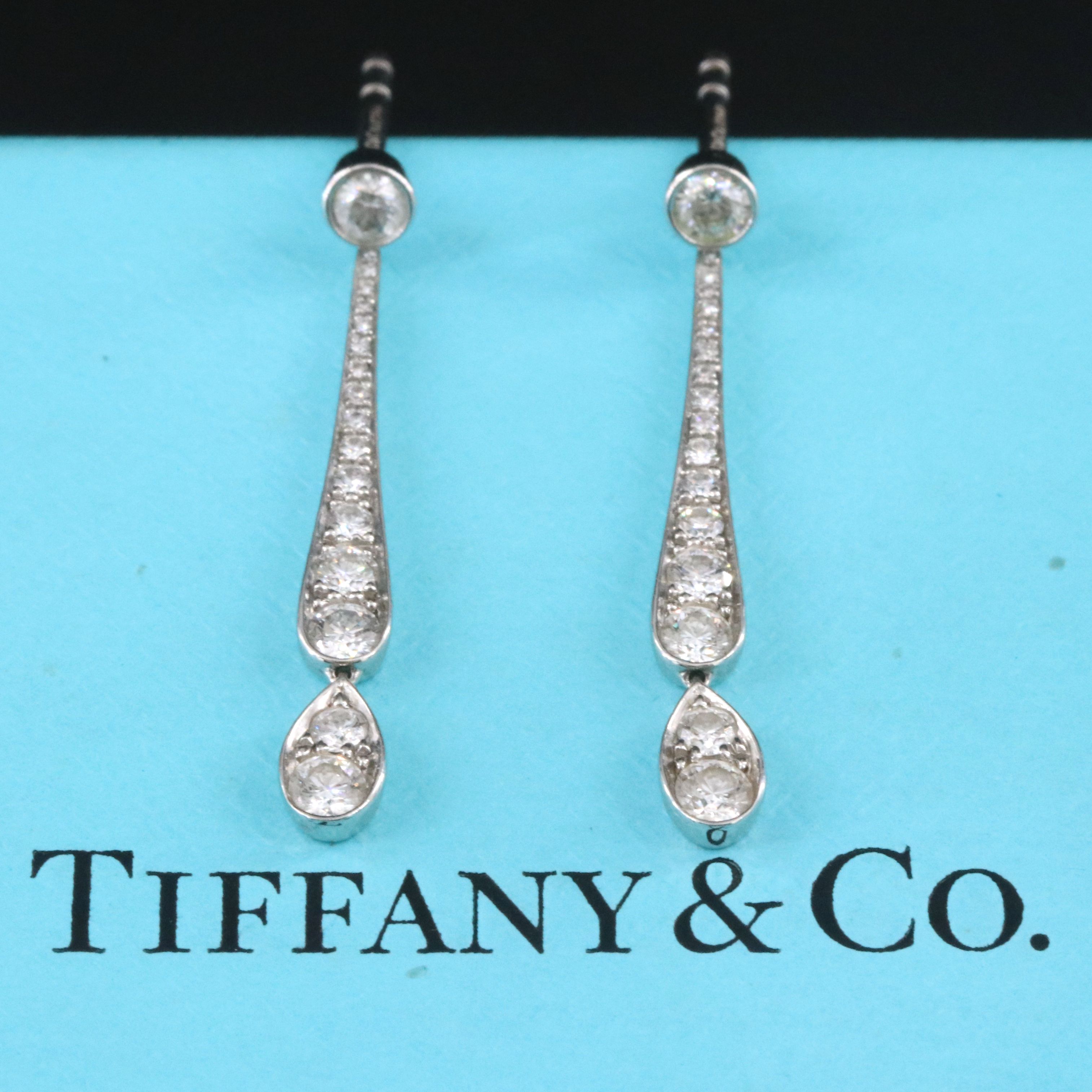 Tiffany & Co. Jazz Platinum 0.48 CTW Diamond Drop Earrings