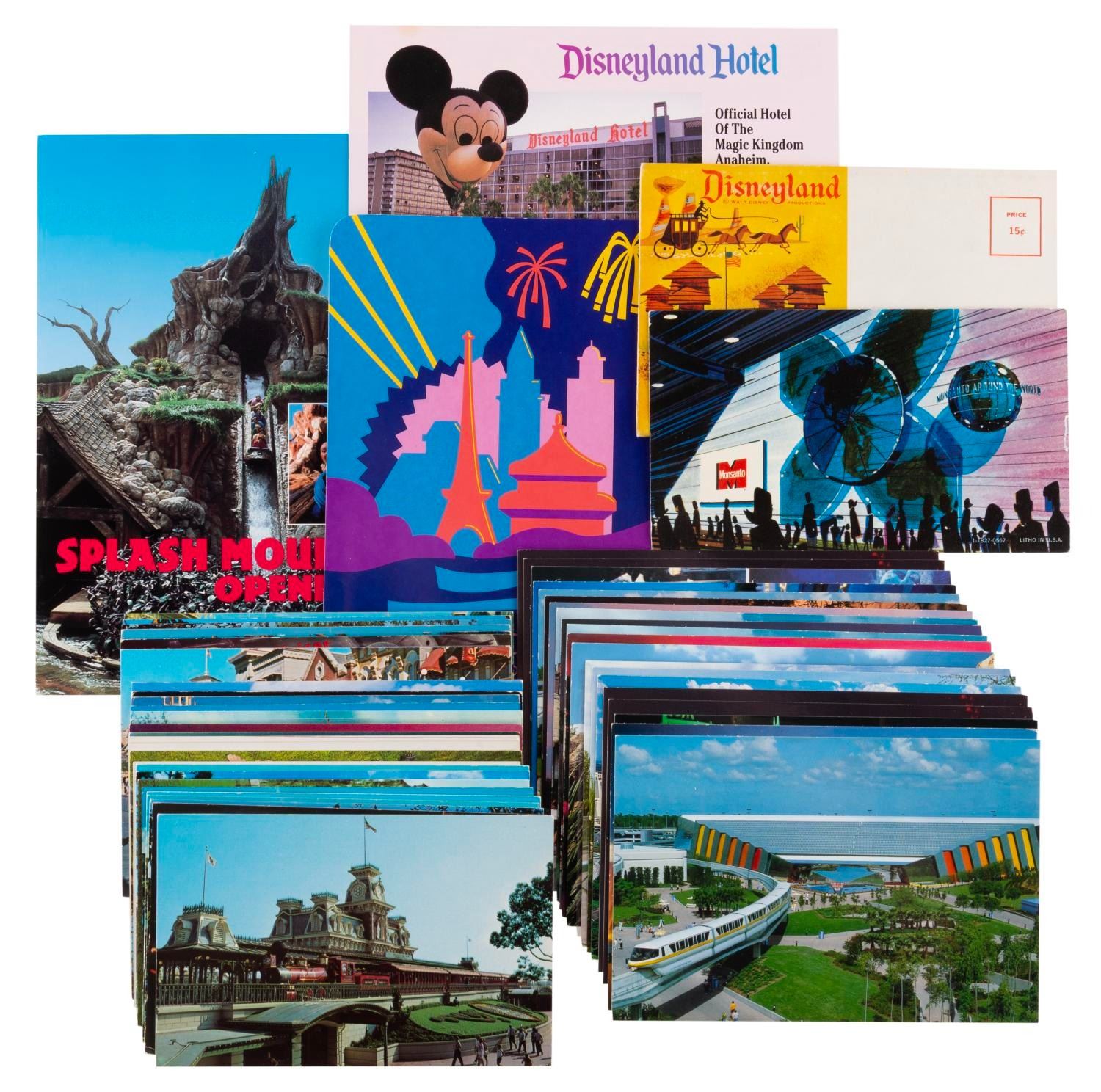 A Large Collection of Disney Parks Postcards.