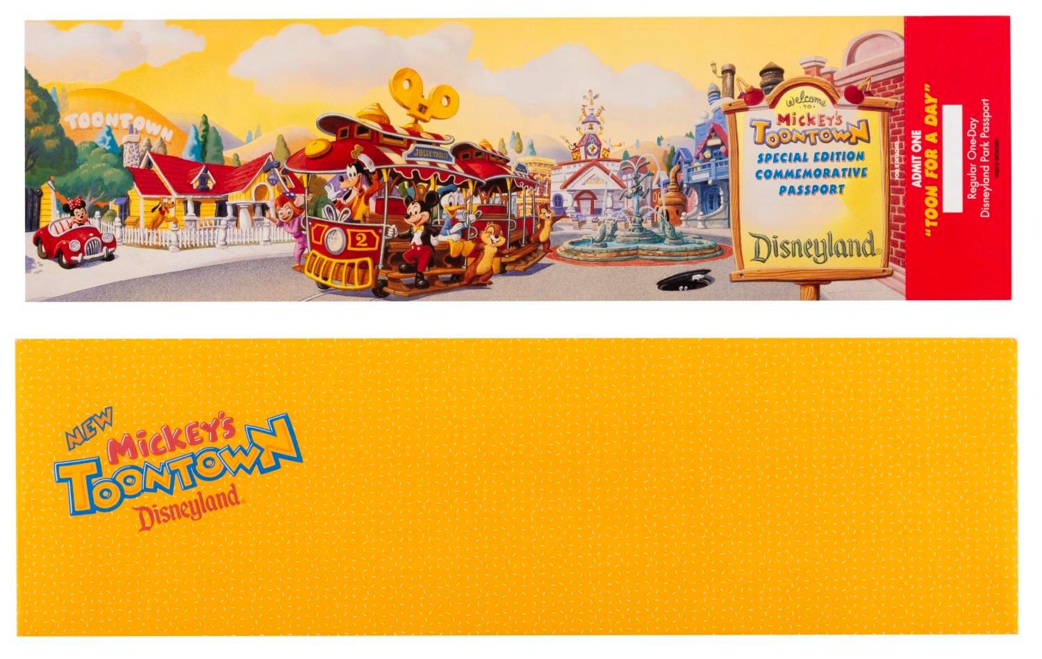 A Mickey's Toontown Commemorative Passport.