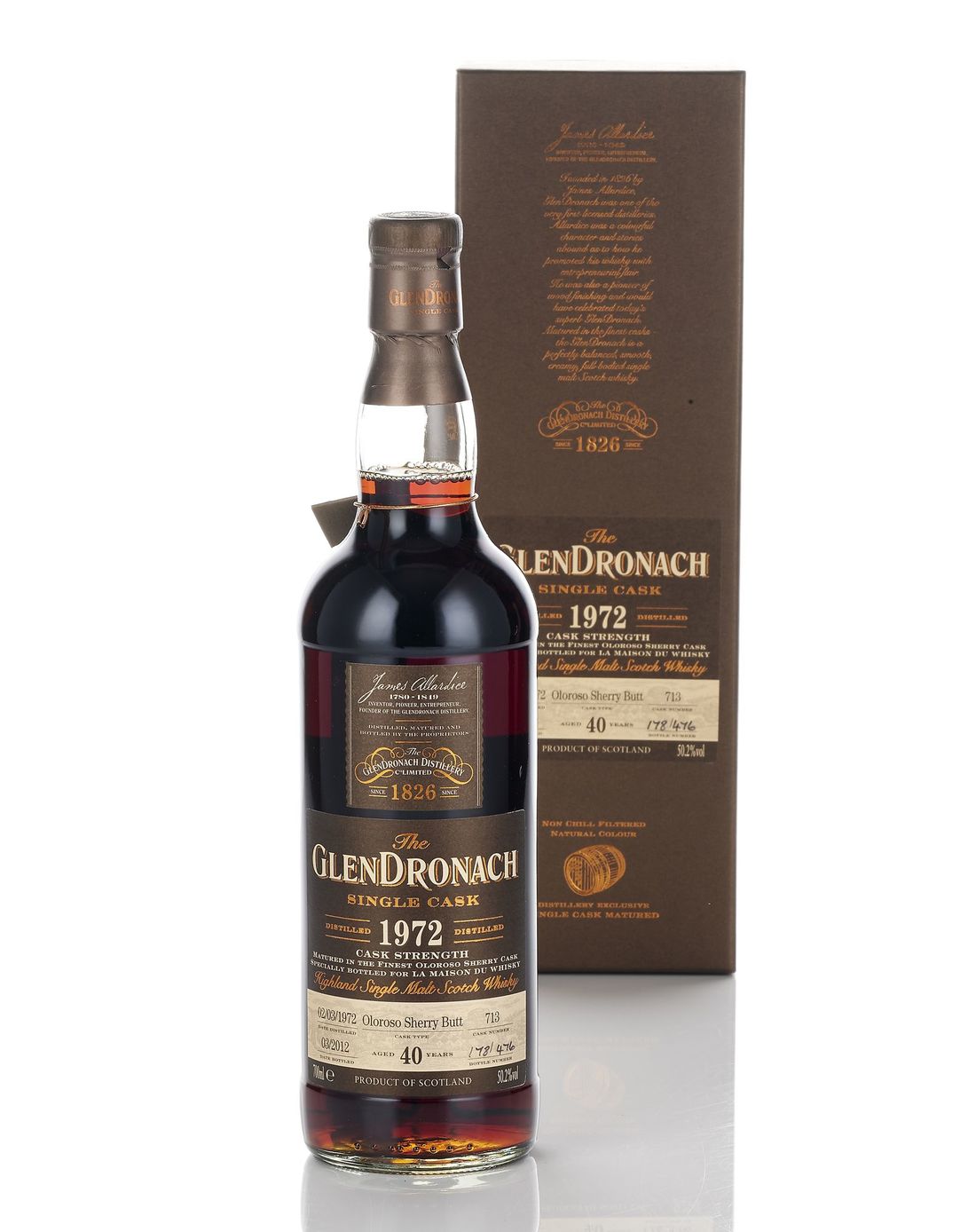Glendronach-1972-40 year old-#713 (1 bottle)