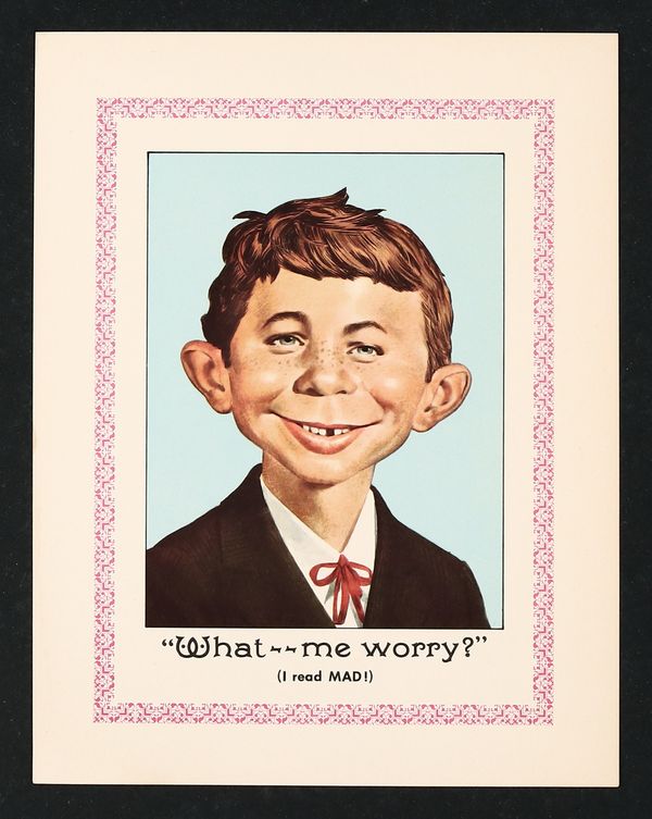 Alfred E. Neuman Mad Magazine Promotional Flyer.