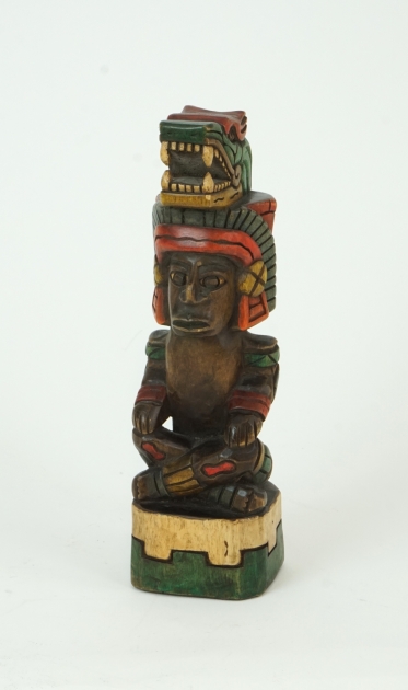 Träfigurin, Maya eller Aztekisk.