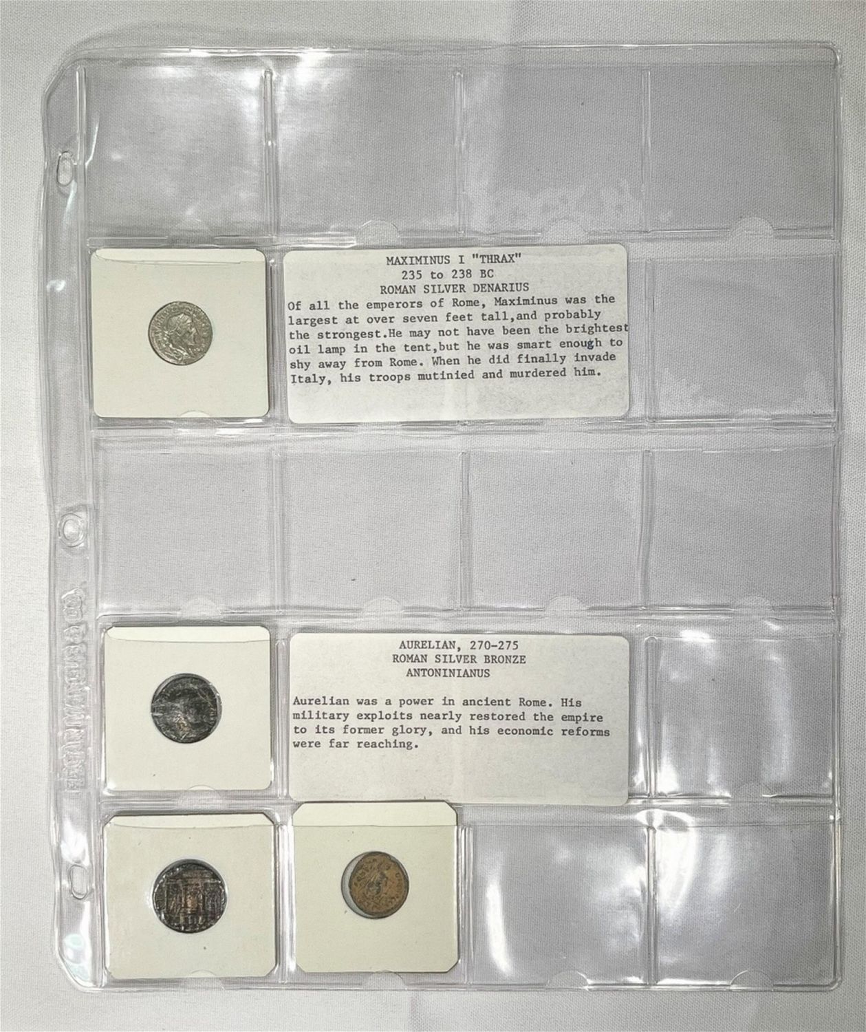 Anicent Coin Book (72 Coins)