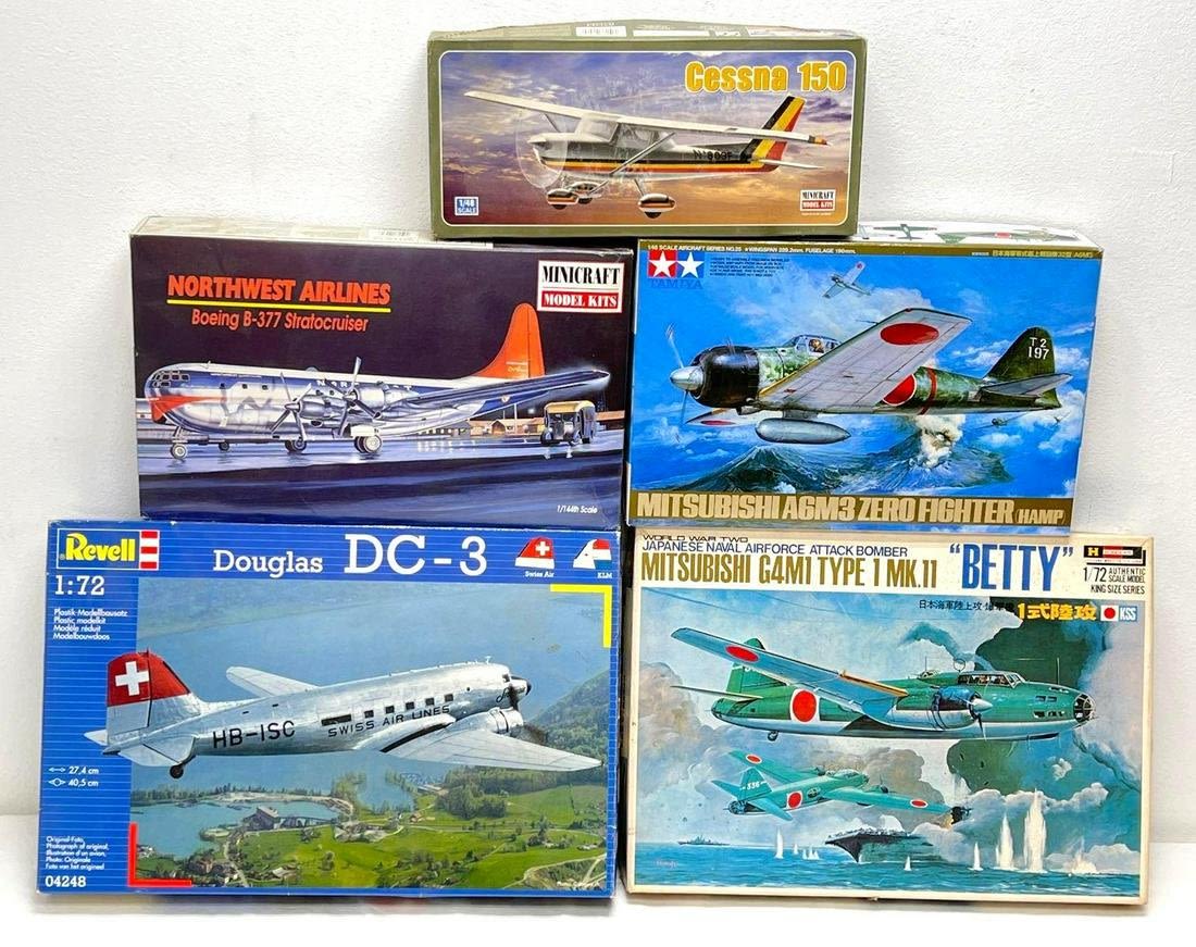 Revell Hasegawa Minicraft Tamiya unbuilt airplane model kits