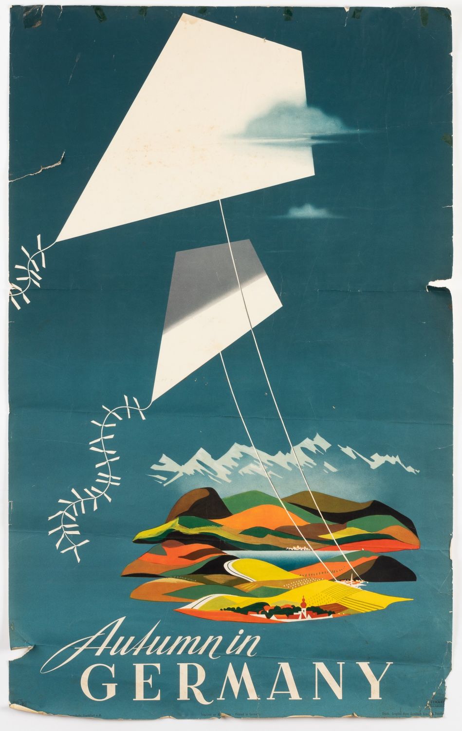 AUTUMN IN GERMANY TRAVEL POSTER ALFRED ECKART