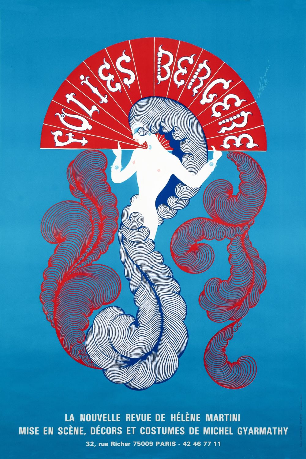 CABARET FOLIES BERGERE POSTER BY ERTE