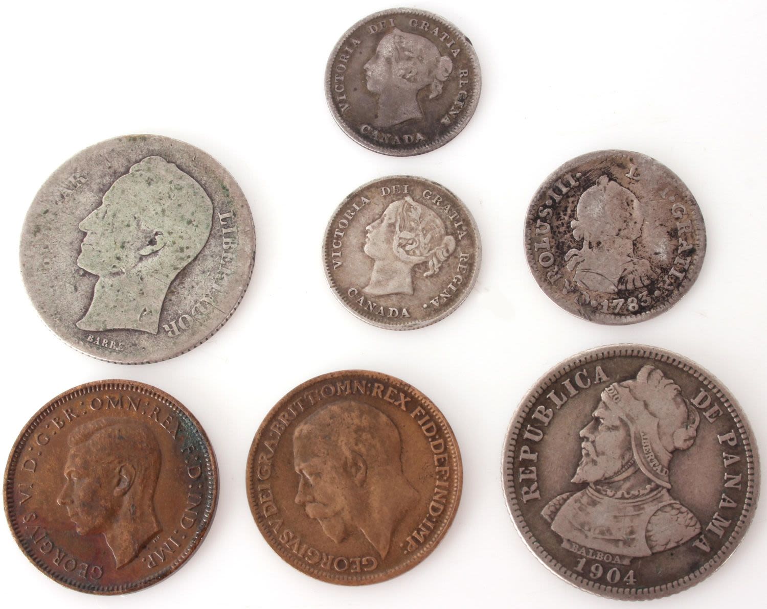 ASSORTED FOREIGN COINS LOT - LOT OF 7