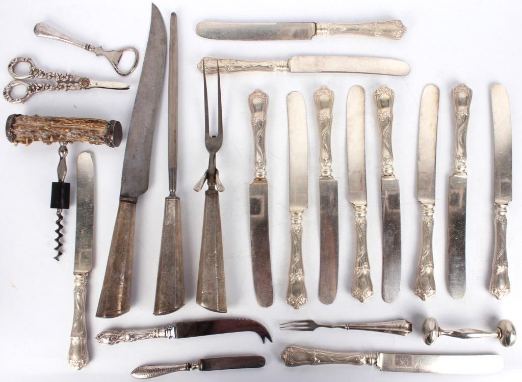 ASSORTED MIXED STERLING FLATWARE - LOT OF 22