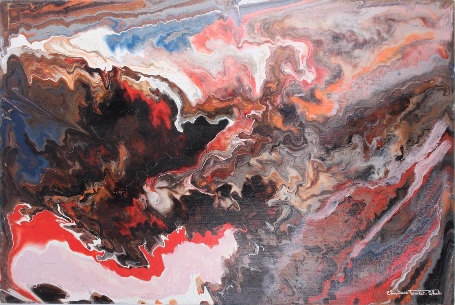 CHRISTIANE TOURTET ABSTRACT ACRYLIC PAINTING
