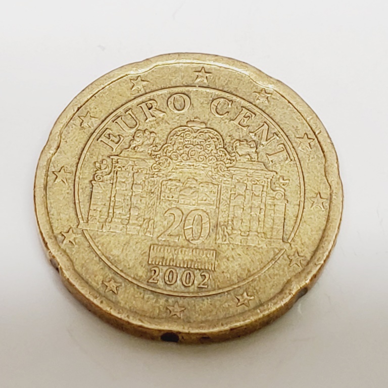 2002 Austrian 20 Euro Cent Coin