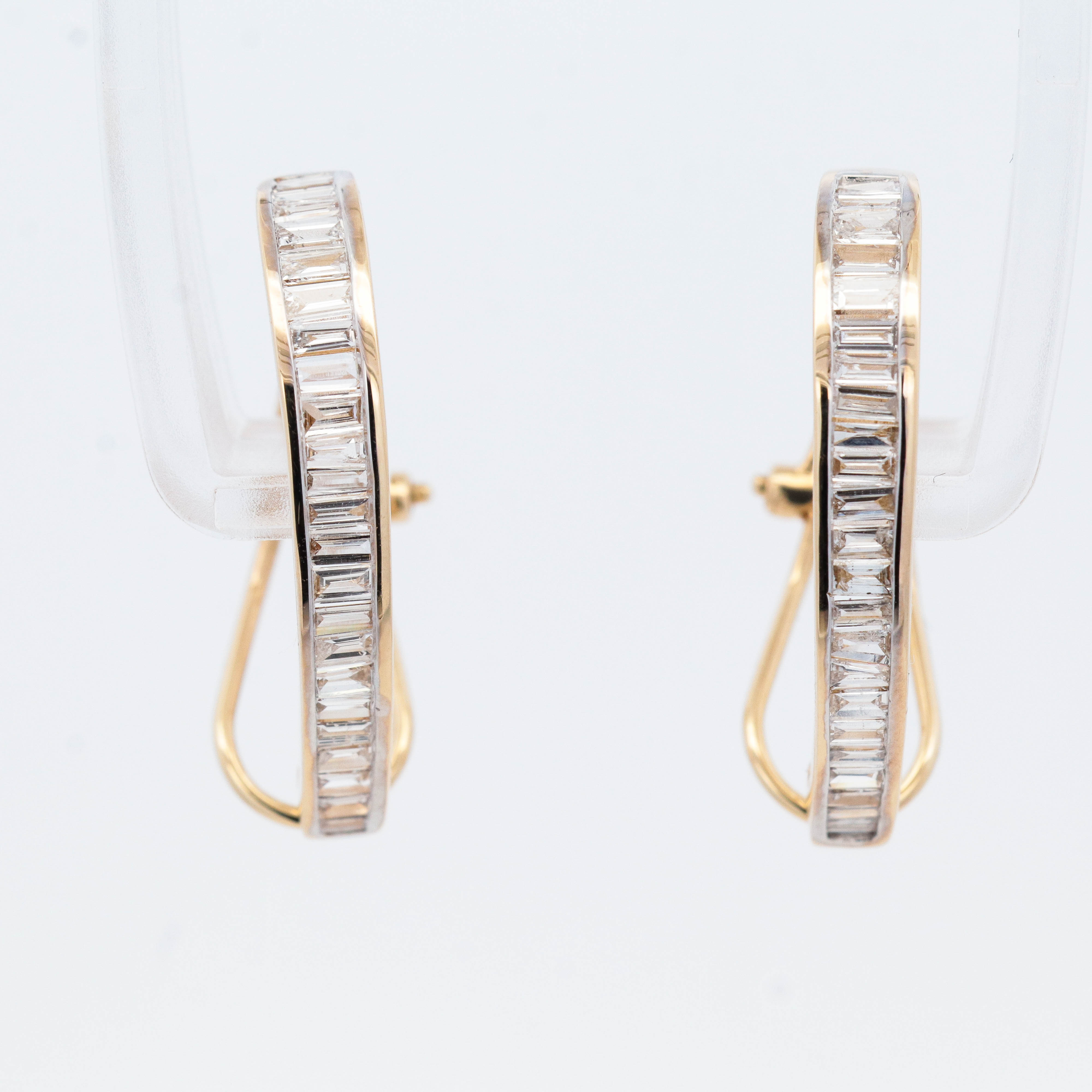 14KYG 1.00ctw Lab Grown Diamond Hoop Earrings