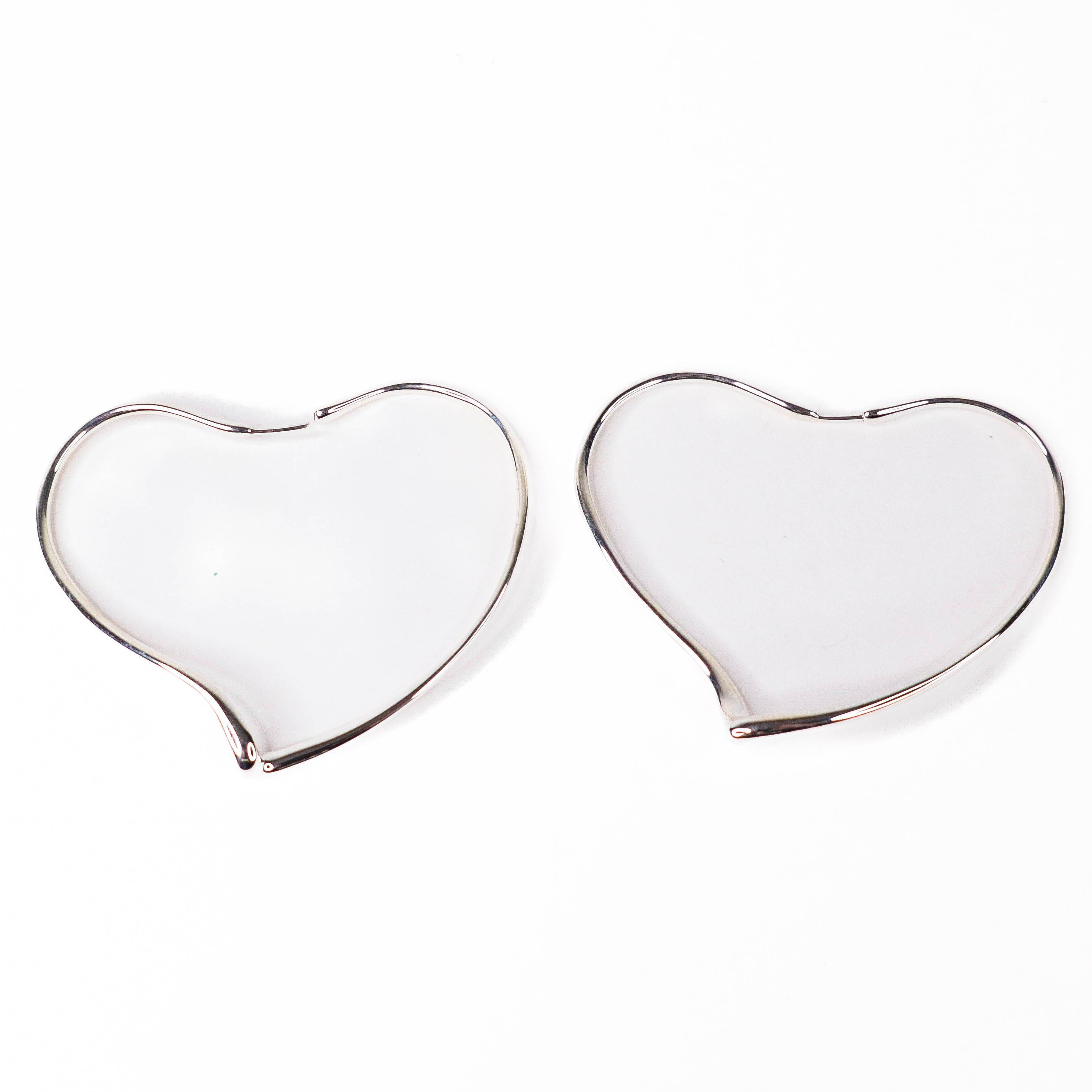 Tiffany & Co. Elsa Peretti Sterling Silver Open‑Heart Hoop Earrings