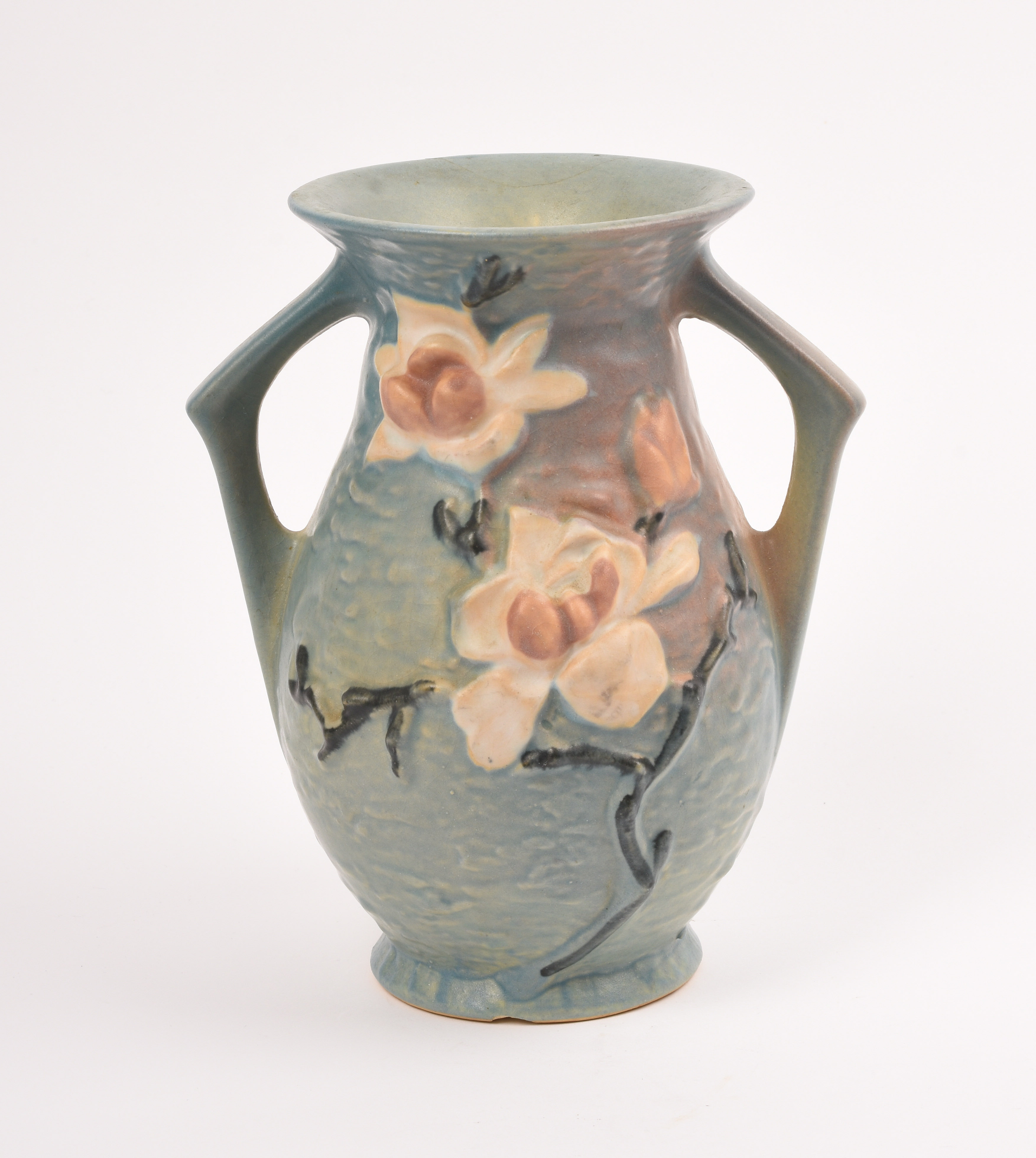 Roseville Pottery Blue Magnolia Vase