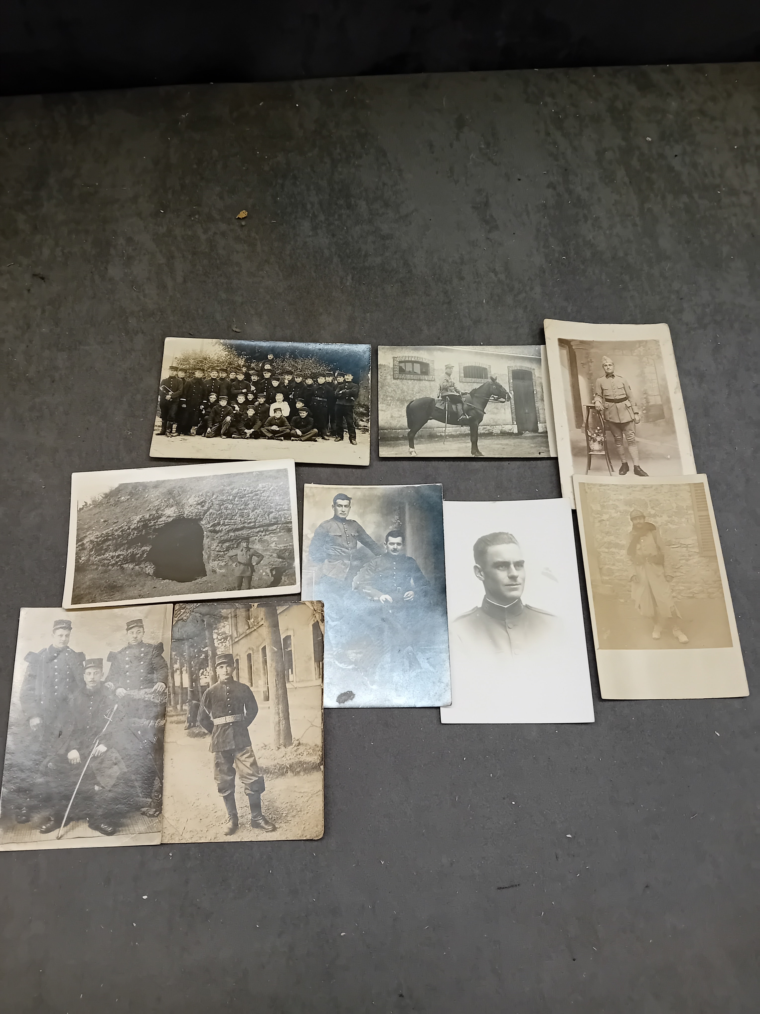 A Lot of Nine Vintage World War I Era Military Photographic Prints