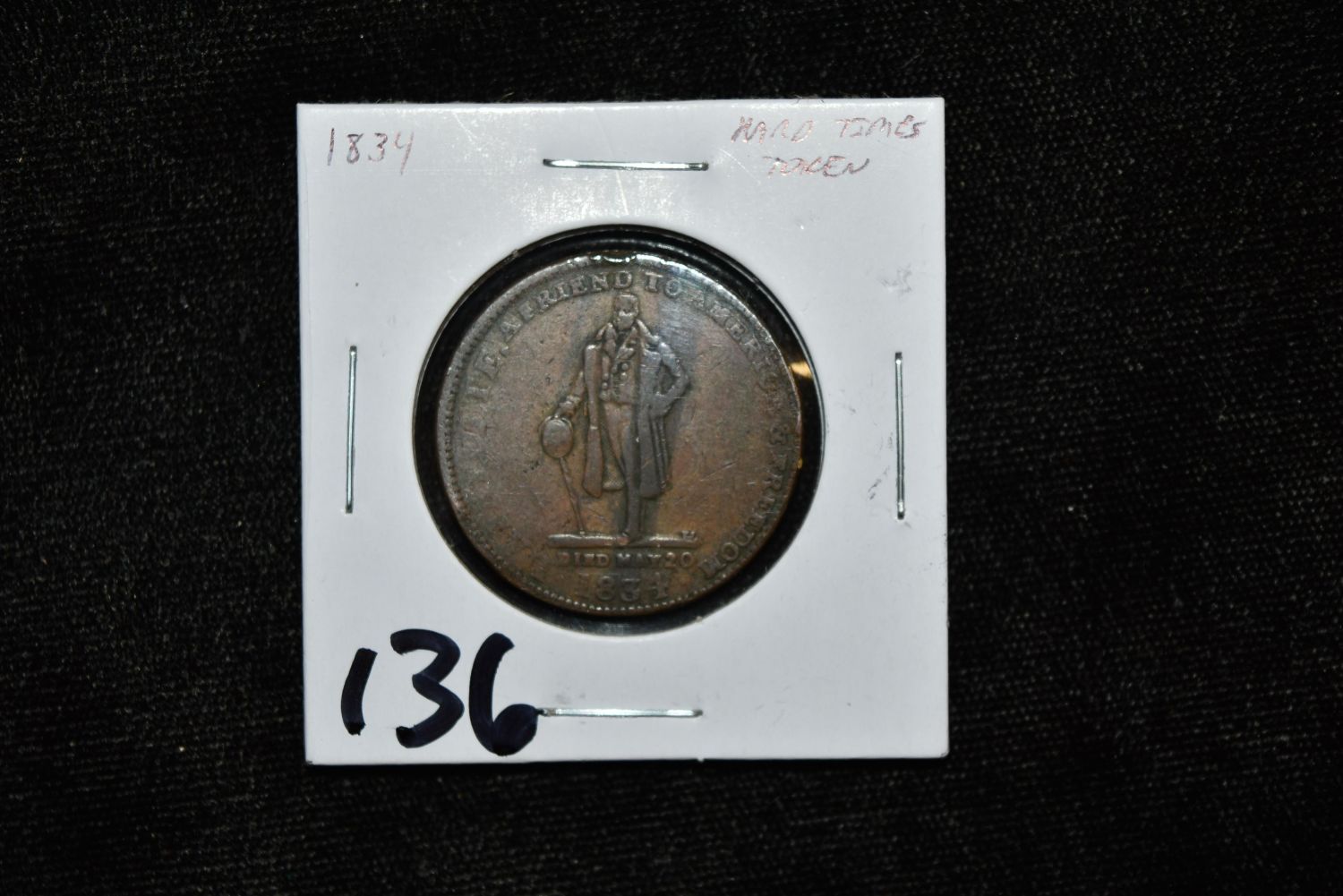 1834 Hard Times Token, New York