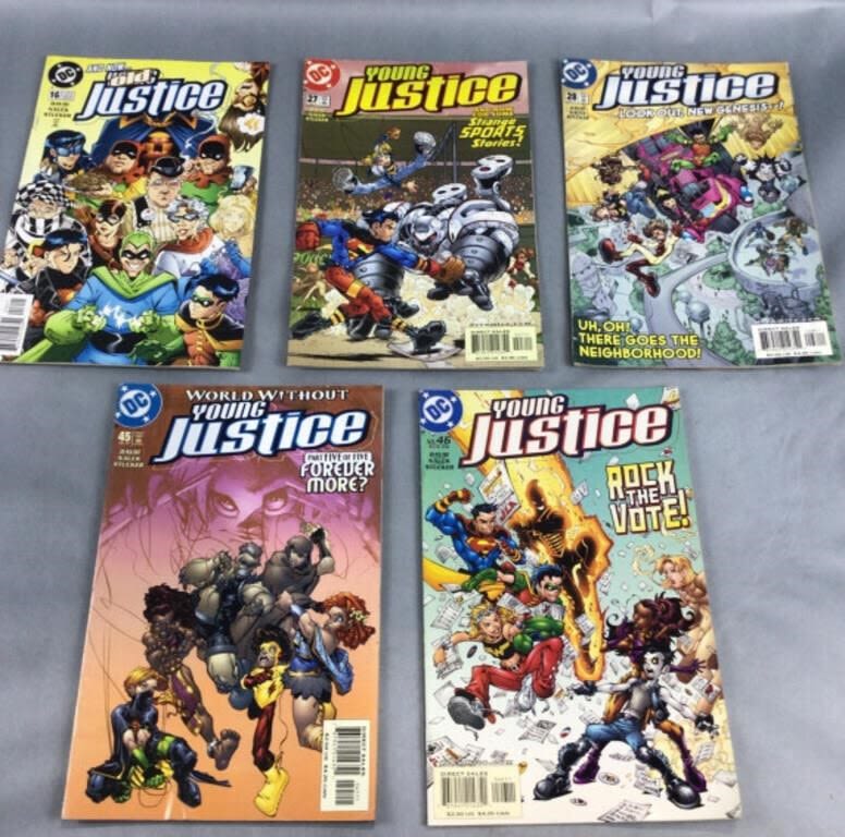 DC Young Justice issues 16, 27, 28, 45 & 46