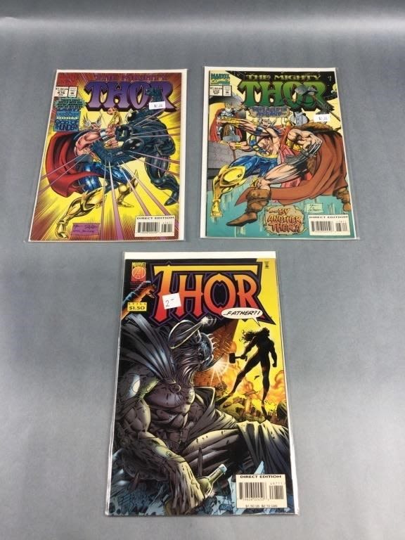 The Mighty Thor issues 476, 478 & 497