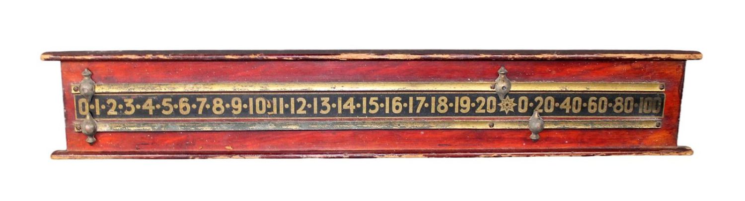 Antique English billiards scoreboard