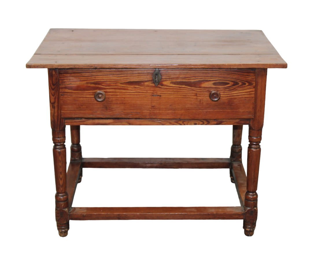 Antique French farmhouse side table in pine