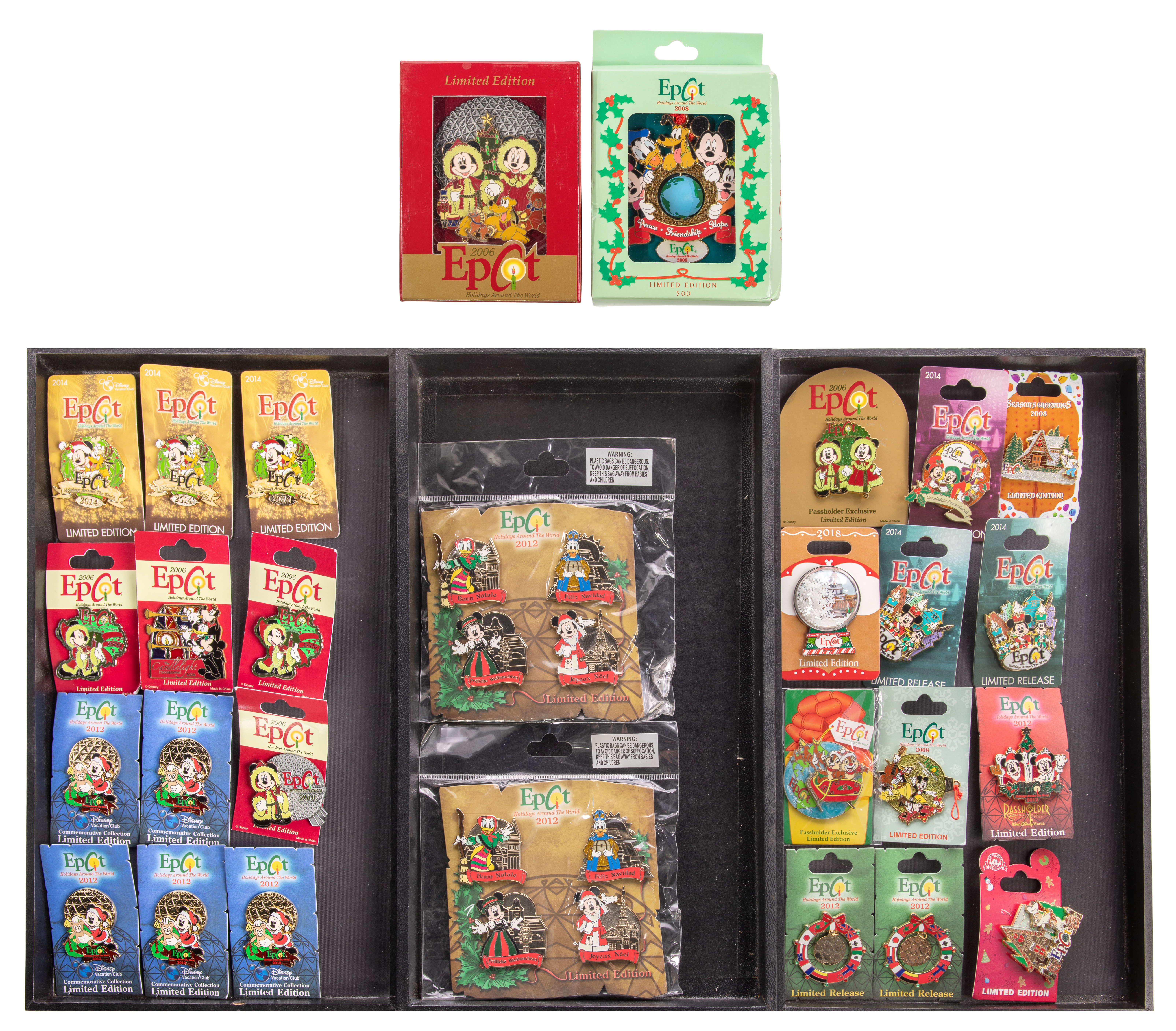 Disney Epcot Christmas Pin Assortment