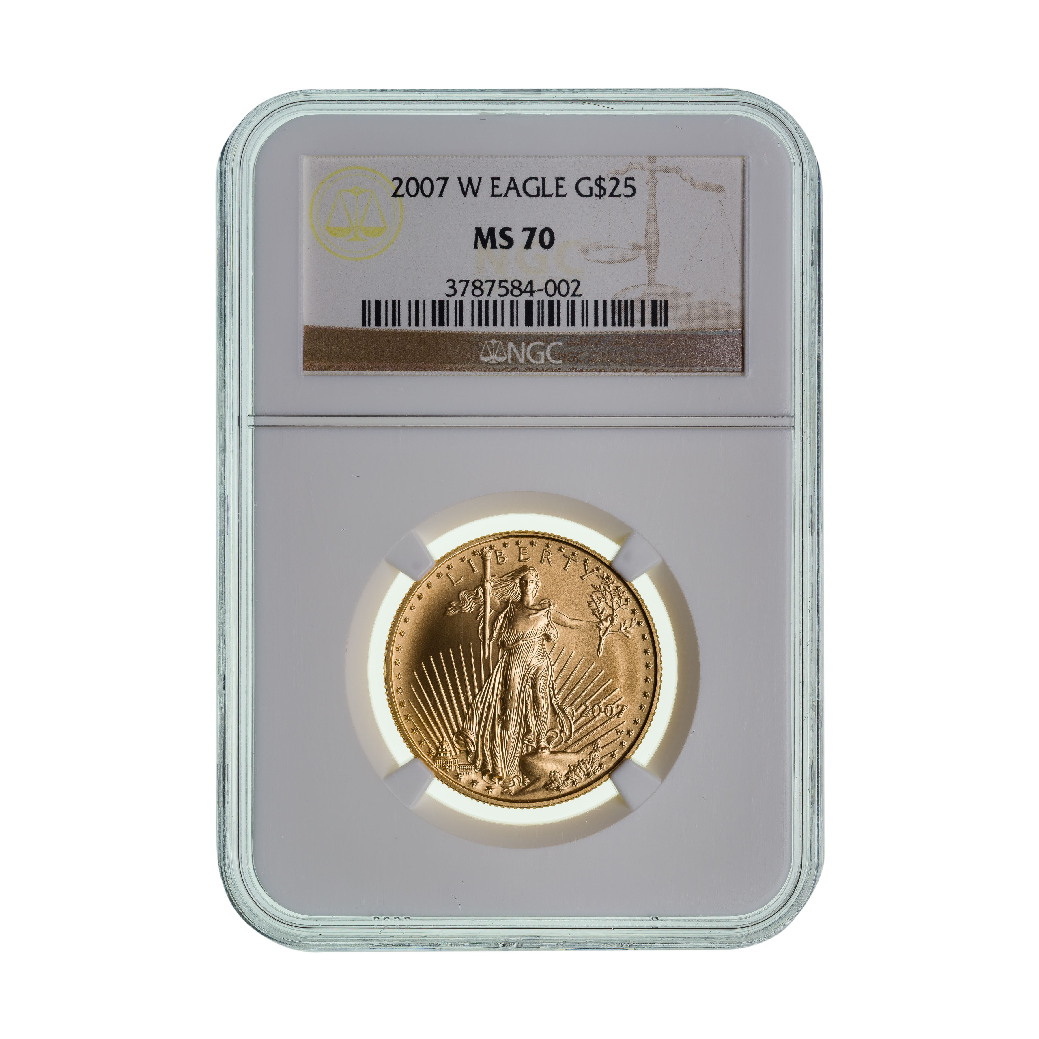 2007-W $25 Gold Eagle MS-70 NGC