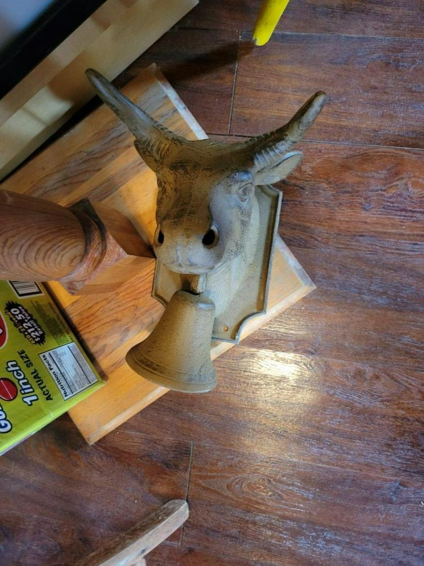 Cast Iron Bull with bell