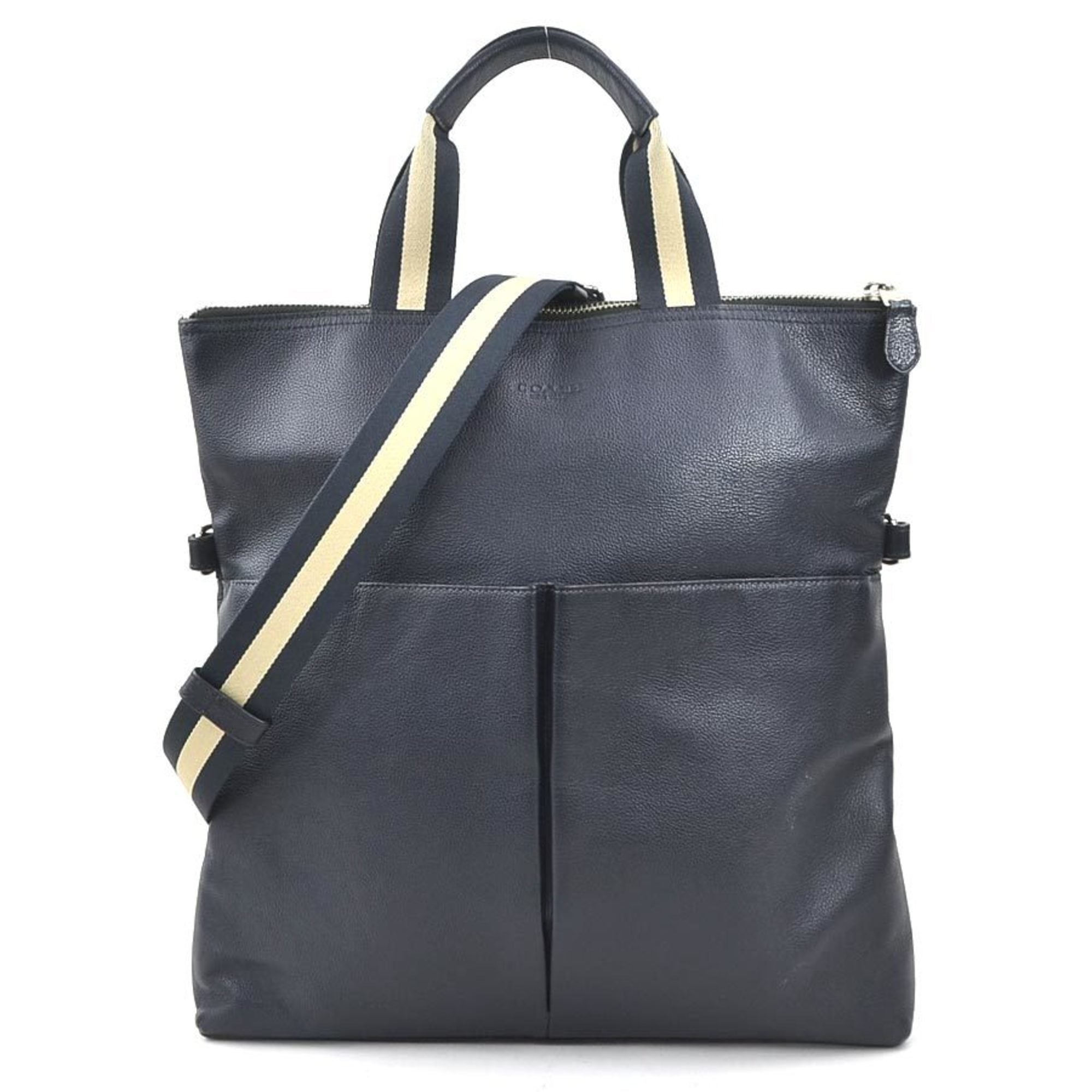 Coach COACH handbag shoulder bag leather navy men's h31031k
