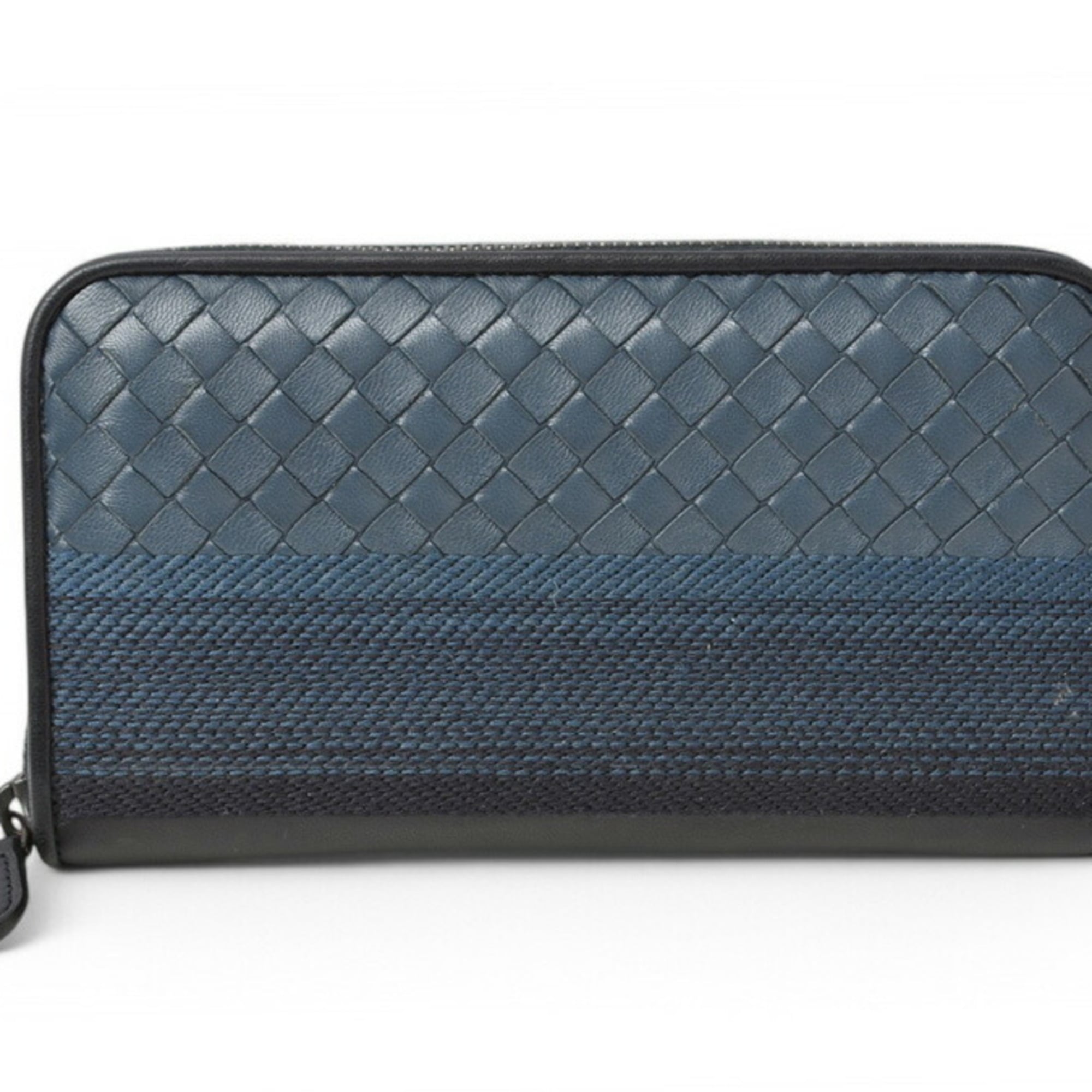 BOTTEGA VENETA Wallet, Round, Navy Multi