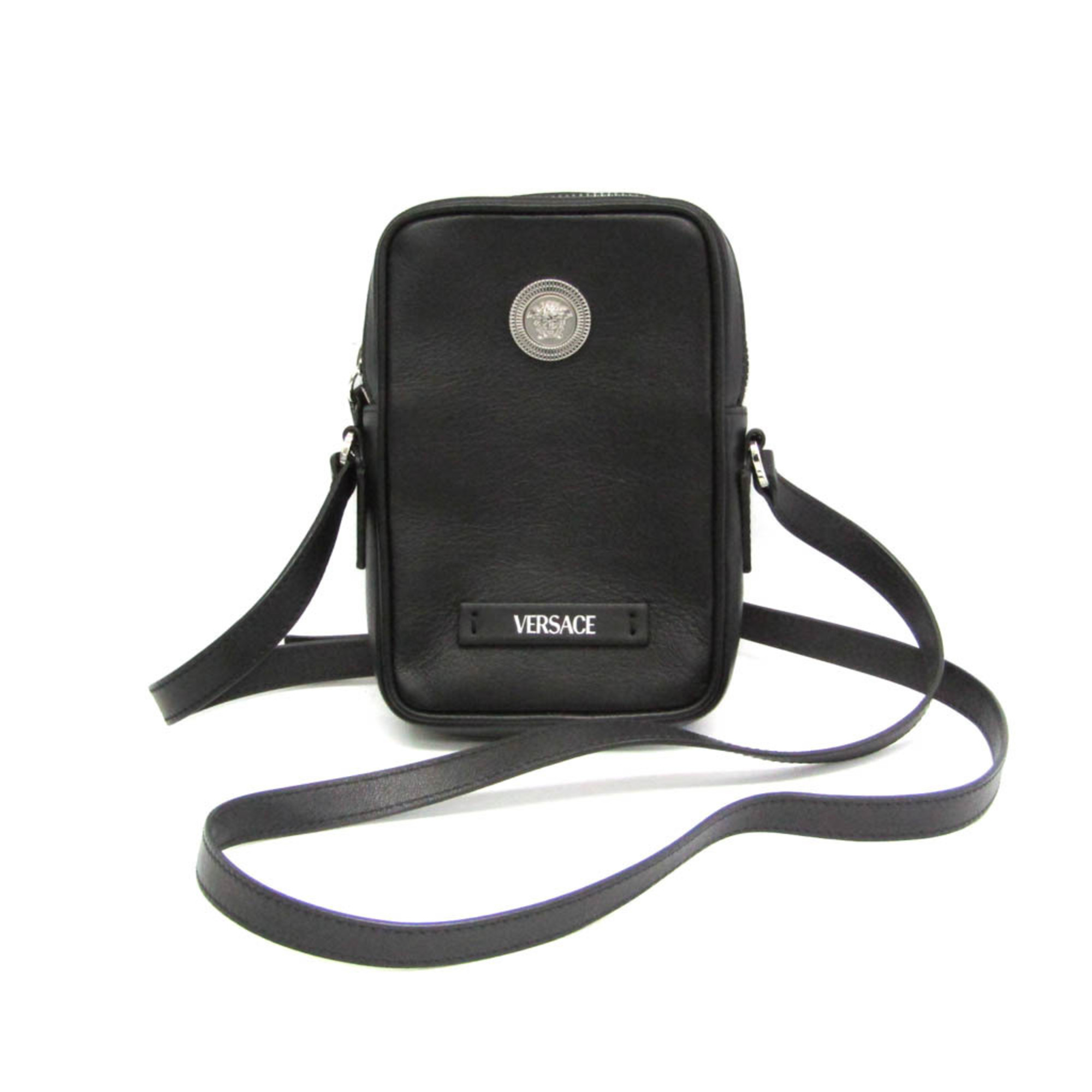 Versace Medusa Biggie Mini Bag Women's Leather Shoulder Bag Black