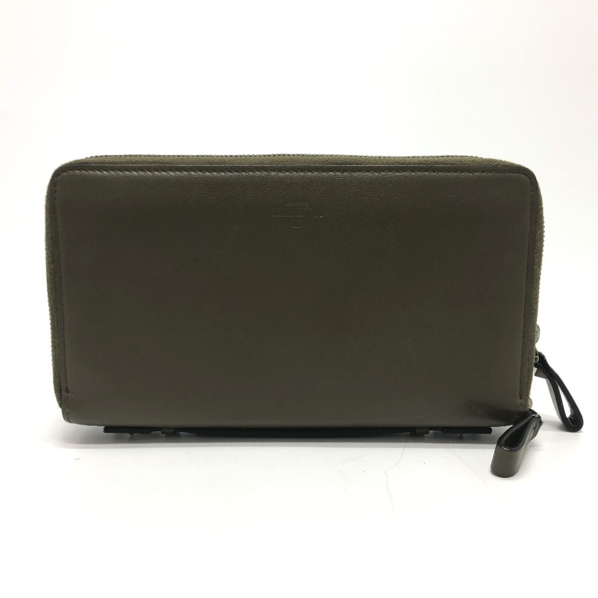 Valentino Garavani Rockstud Double Zip Wallet, Leather, Men's, Khaki