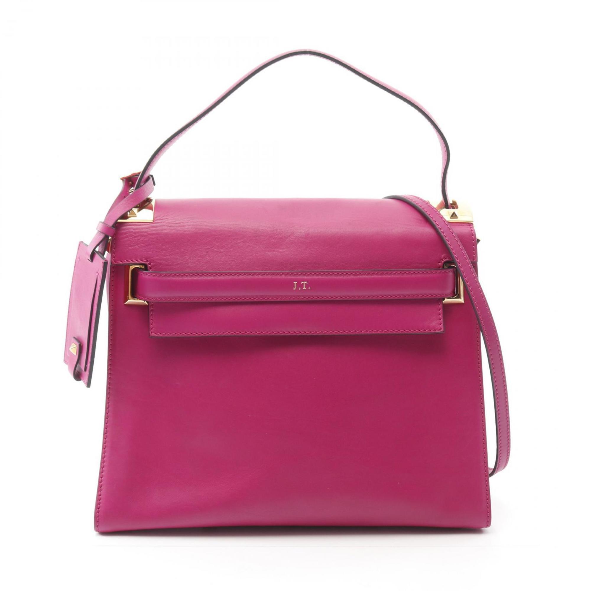 Valentino handbag, leather, women's, pink