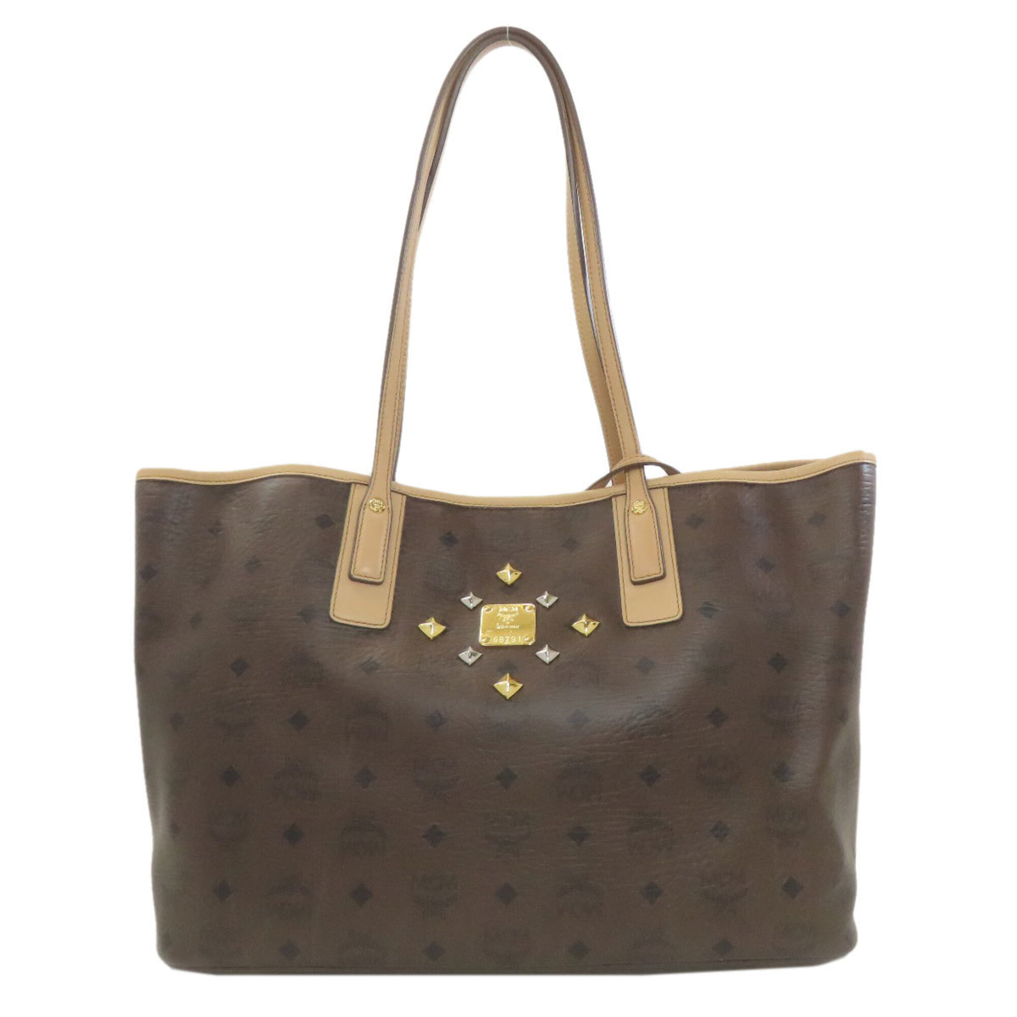 MCM logo tote bag PVC women's