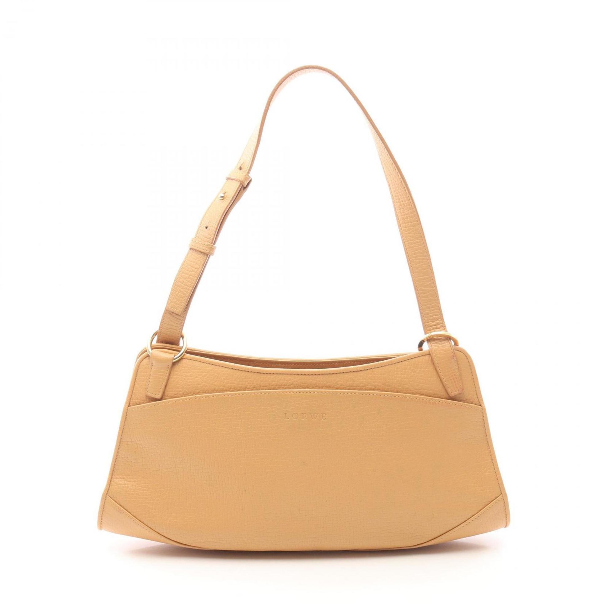 Loewe LOEWE Shoulder Bag Handbag Leather Women's Beige