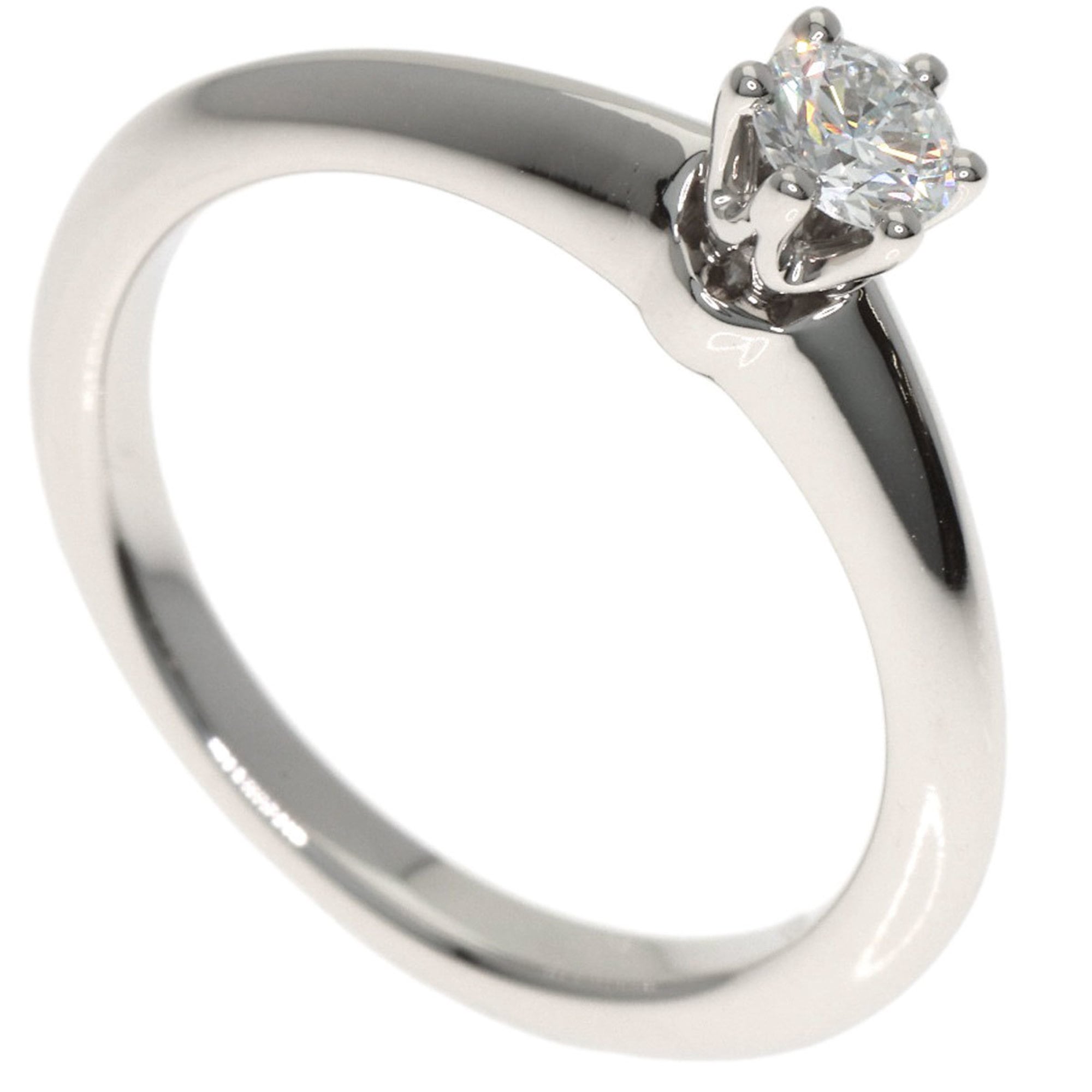 Tiffany & Co. Solitaire Diamond Ring, Platinum PT950, Women's.