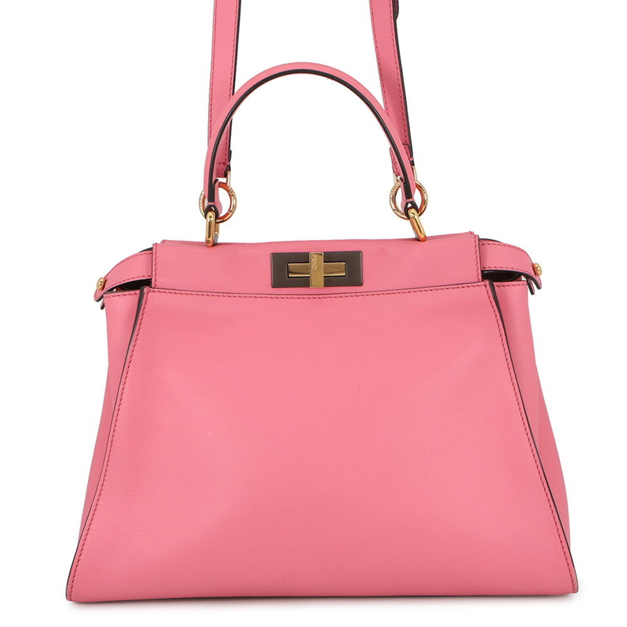 Fendi Peekaboo Regular Leather Handbag 8BN290 FENDI 2-way Shoulder Bag