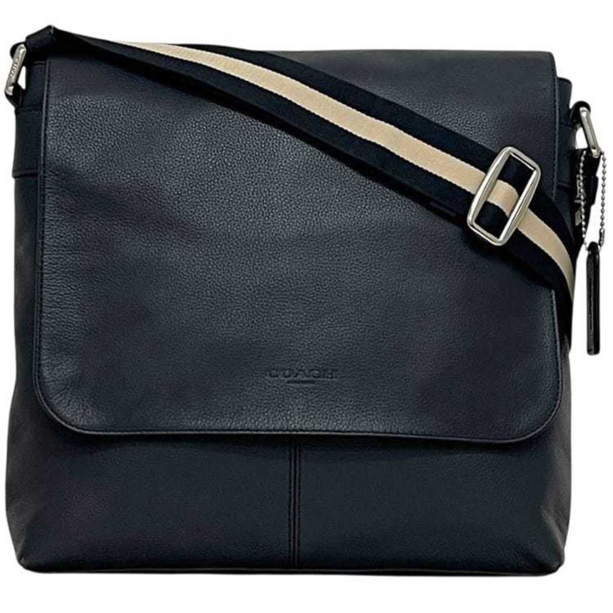 Coach Shoulder Bag, Navy Blue, F28576, Leather