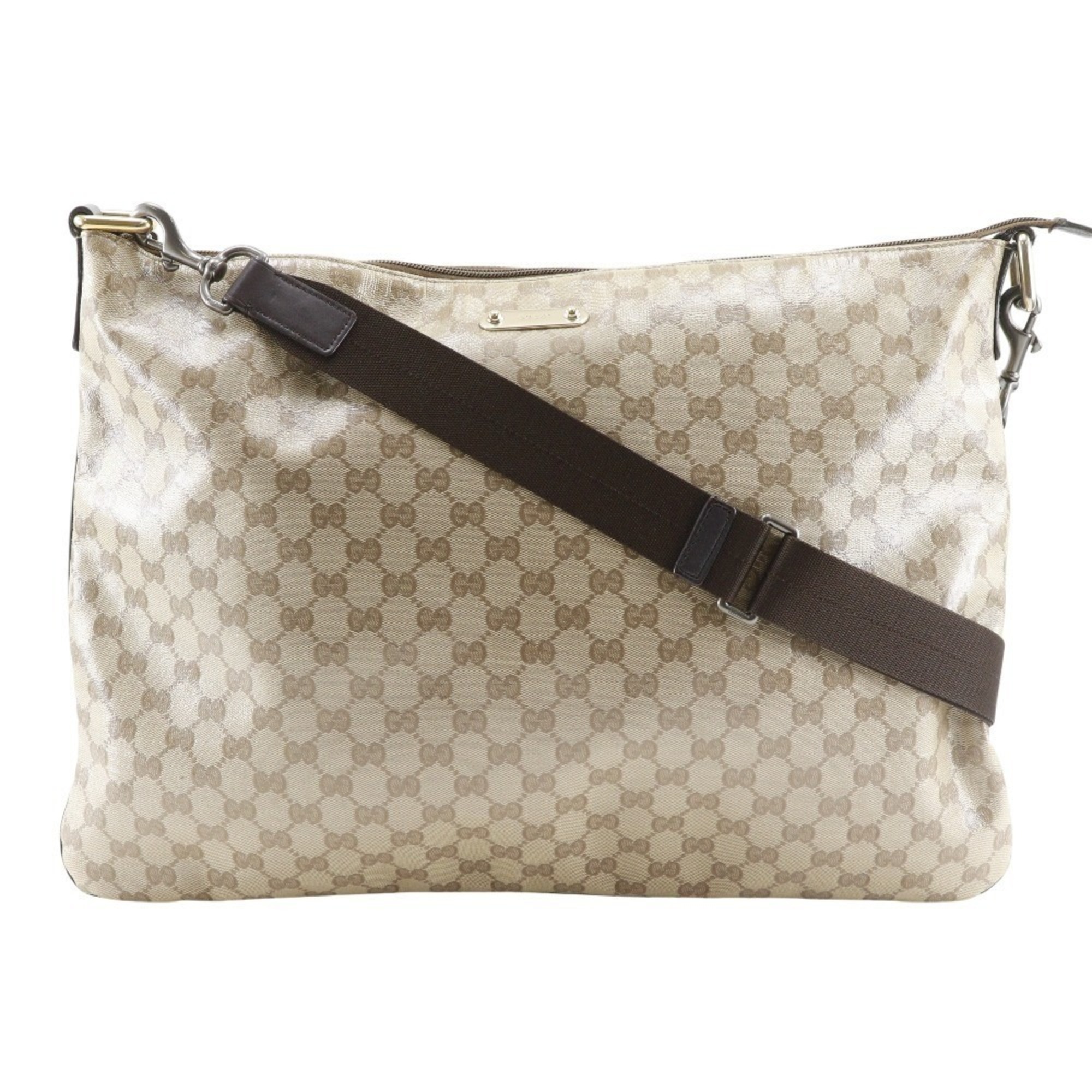 Gucci GG Crystal Shoulder Bag 190628 PVC Beige A4 Men's