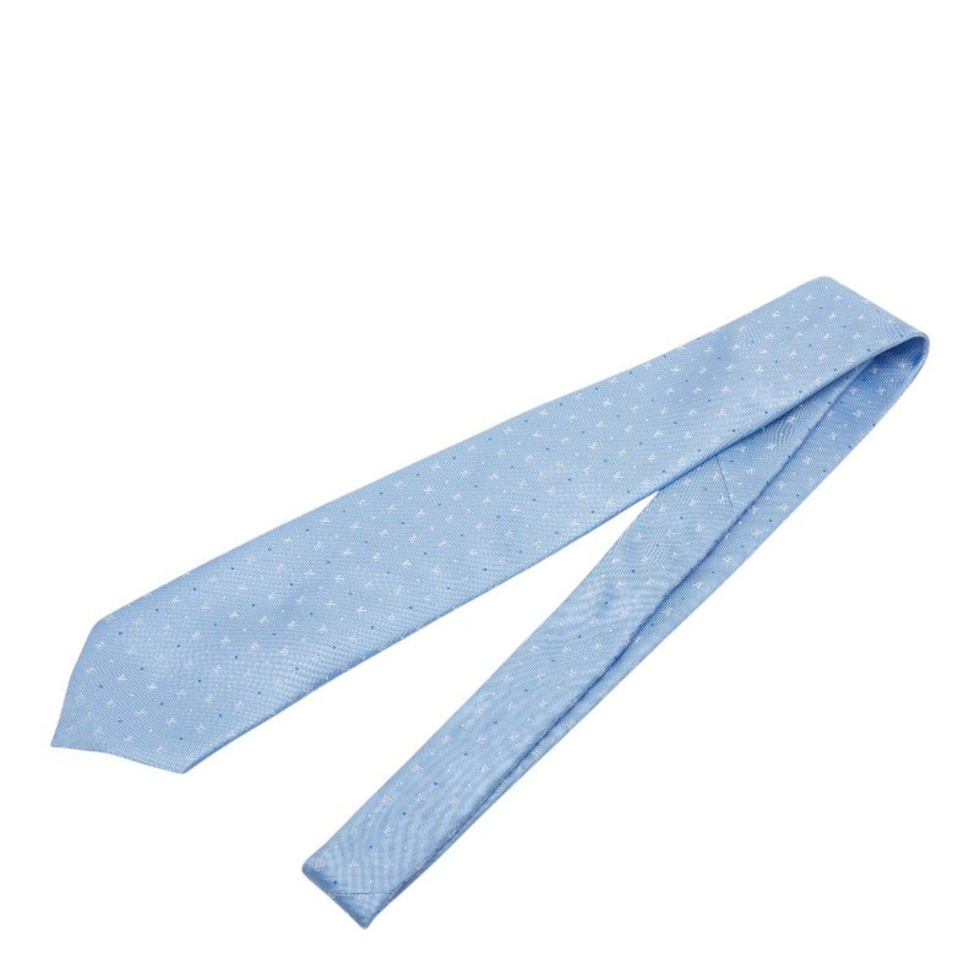 Louis Vuitton LV Blazon Dot Tie M94774 Blue Clair Silk Men's LOUIS VUITTON