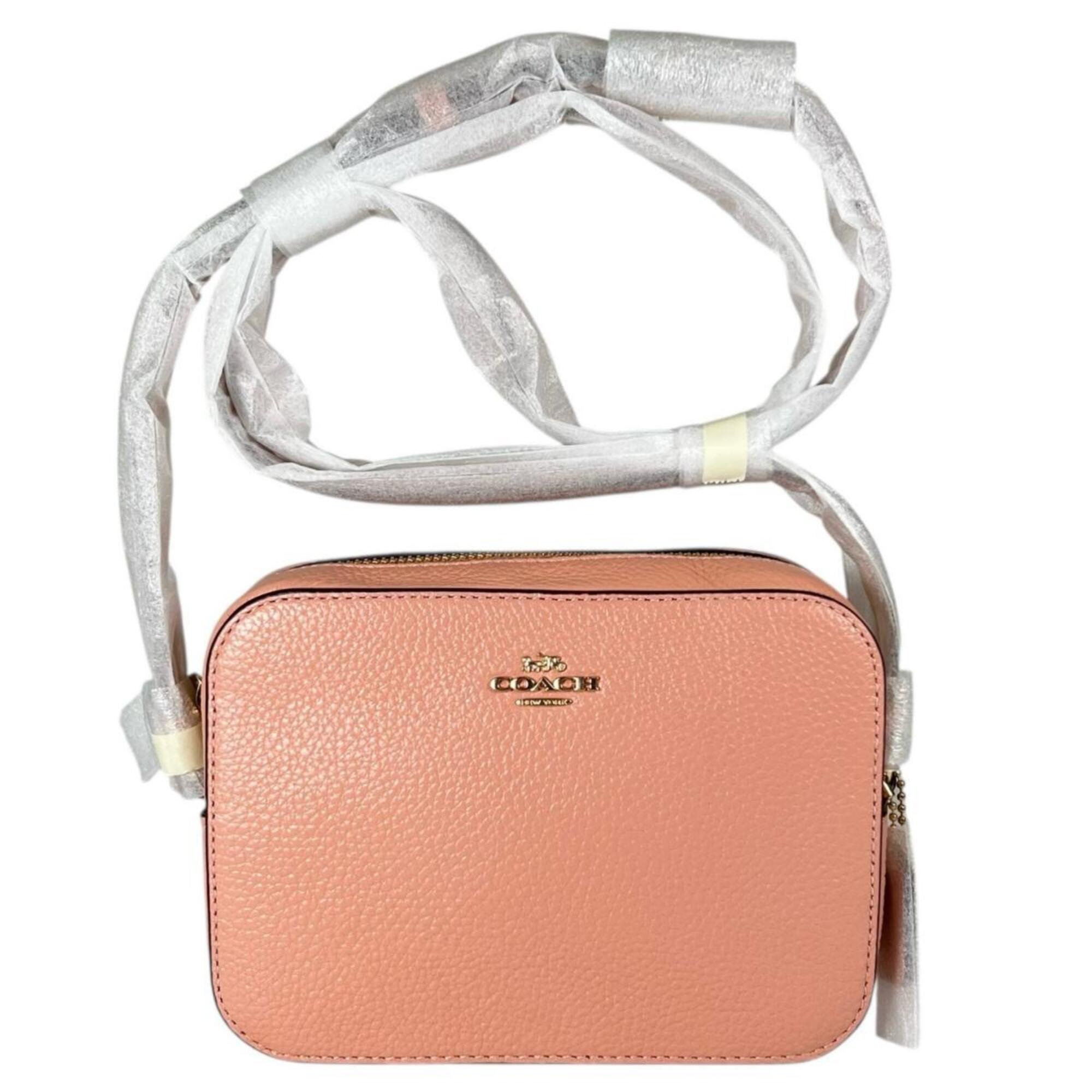 Coach shoulder bag, crossbody camera leather, 87734, shell pink.