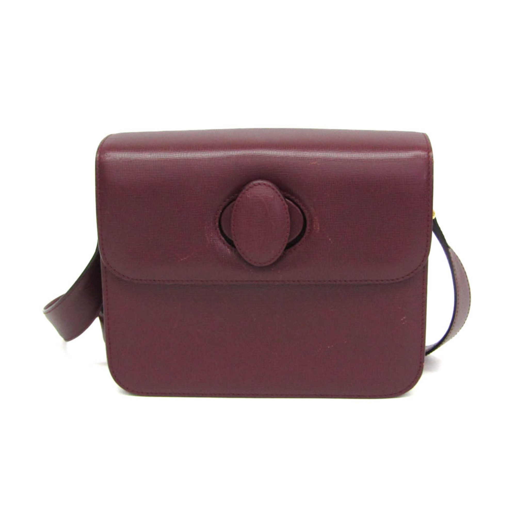 Cartier Must Women's Leather Shoulder Bag Bordeaux